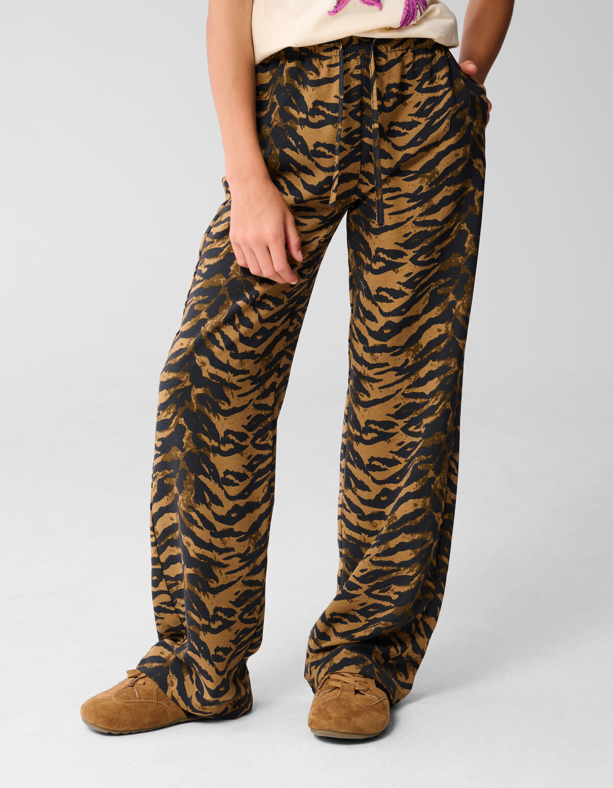 Twist Tiger Hose mit weitem Bein Braun SHOEBY GIRLS
