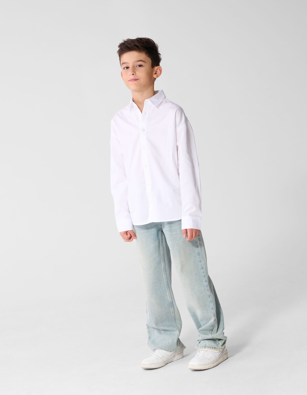 Oversized Basic-Hemd Wei&szlig; SHOEBY BOYS