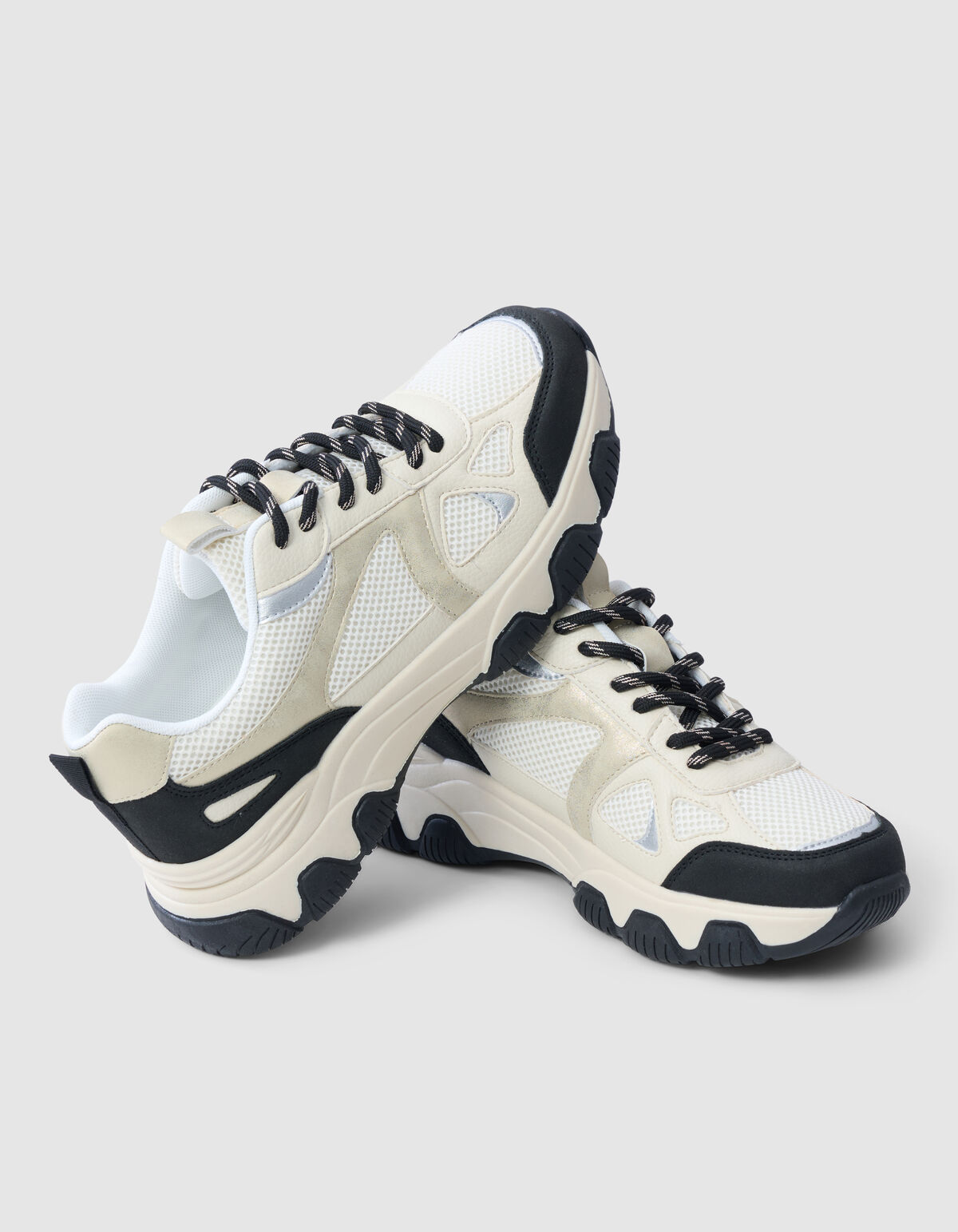 Colorblock Sneaker Silber SHOEBY SHOES