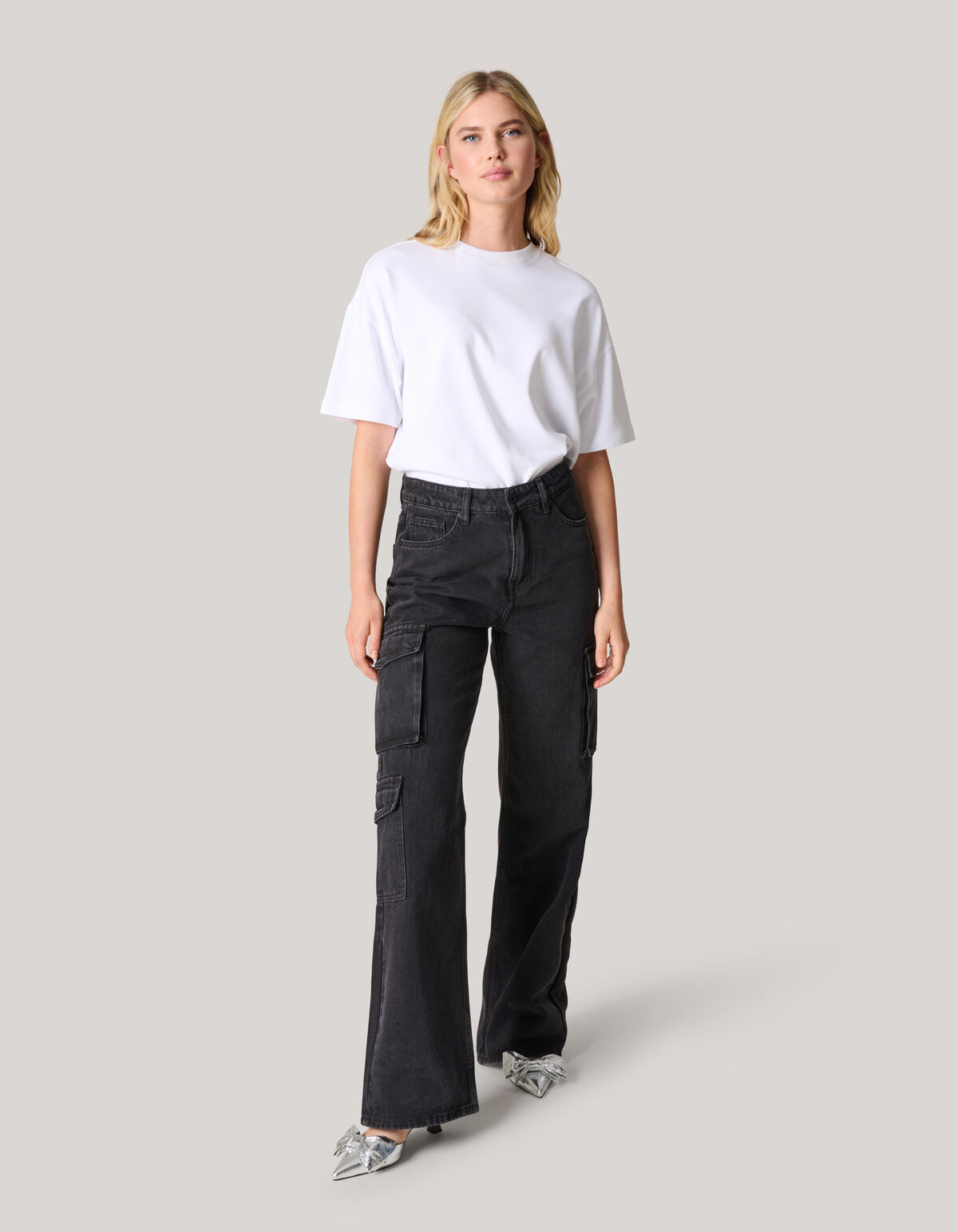 Cargo Denim Jeans Zwart L33 SHOEBY WOMEN