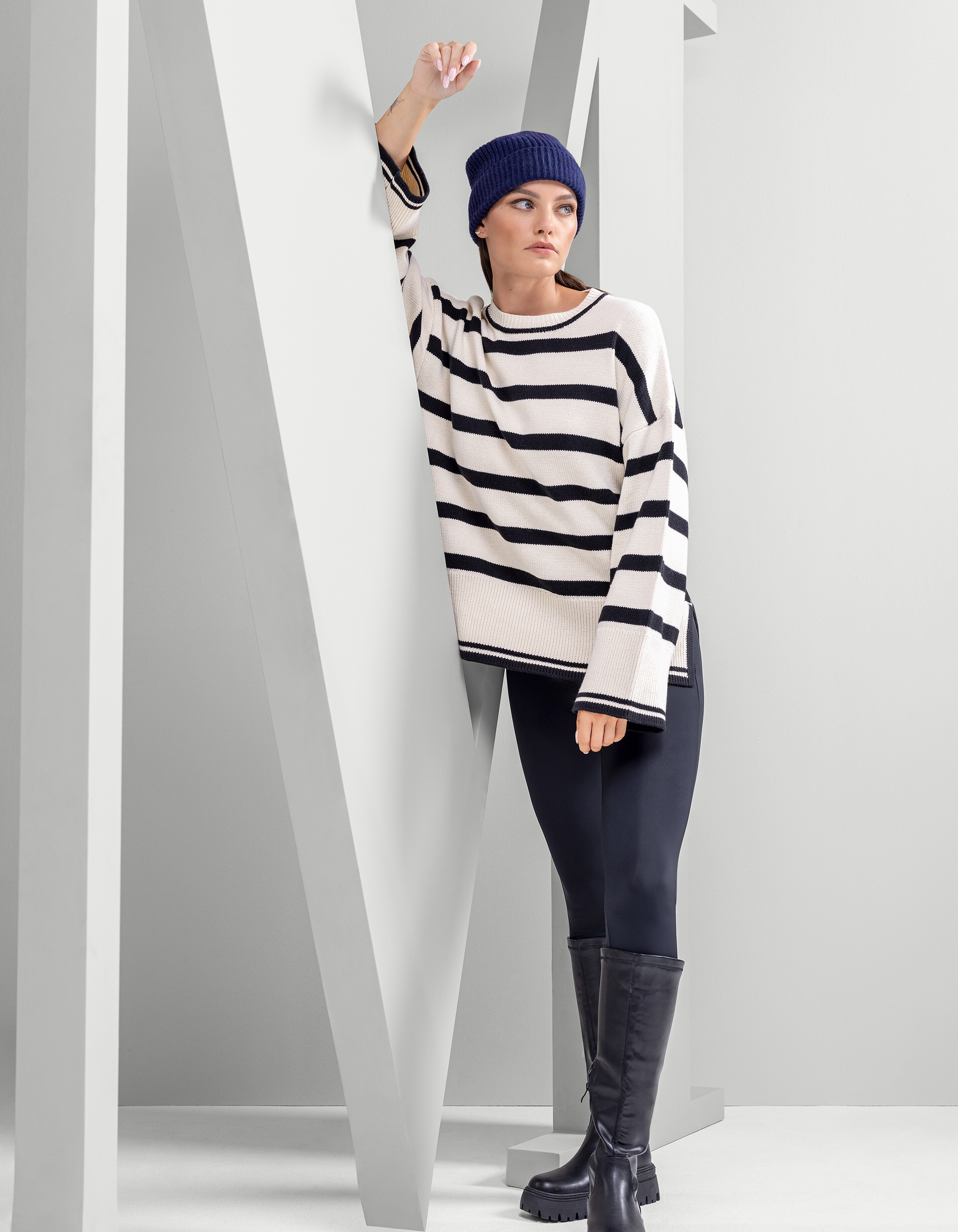 Gestreifter Pullover Off White von Mieke SHOEBY WOMEN