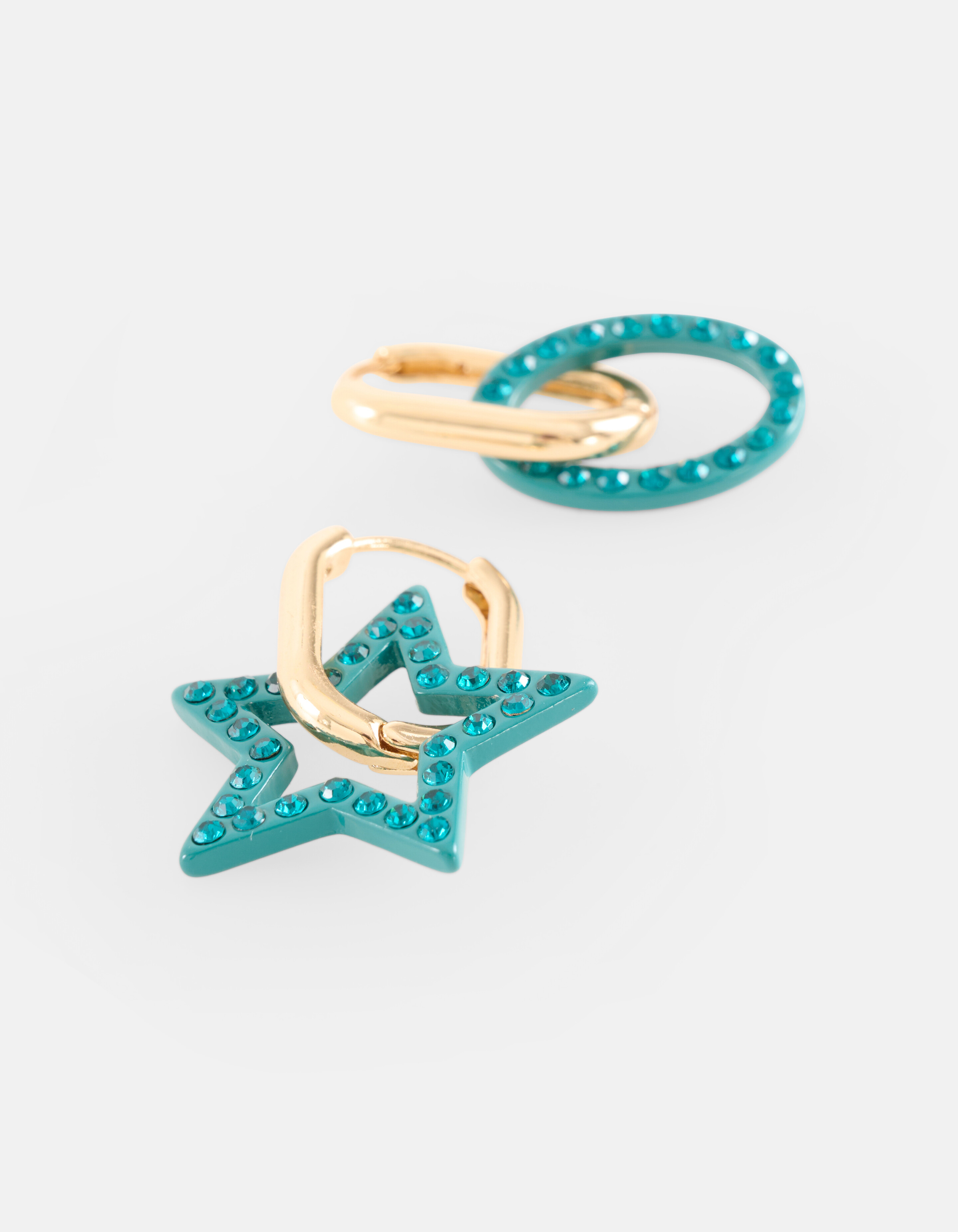 Stern- und Kreis-Ohrringe Blau SHOEBY ACCESSOIRES
