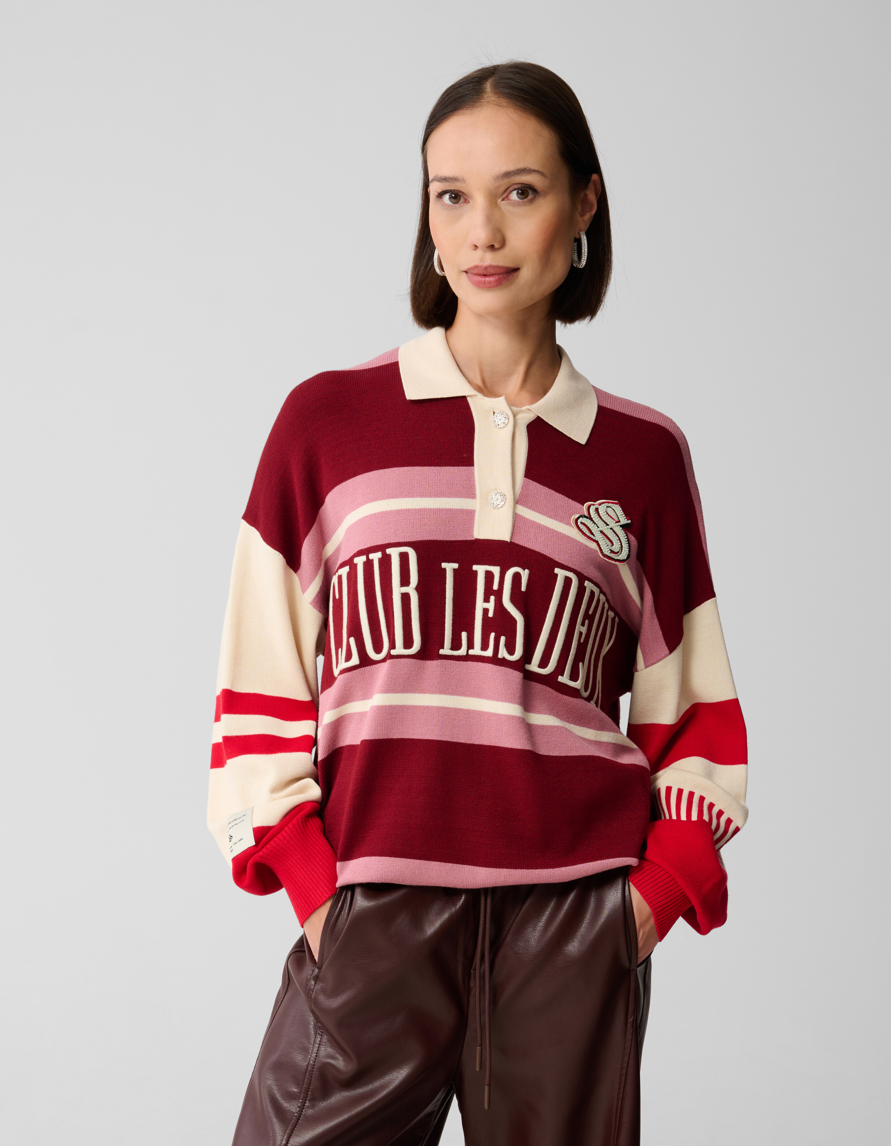 Oversized Rugby-Strickpullover Rosa SHOEBY WOMEN