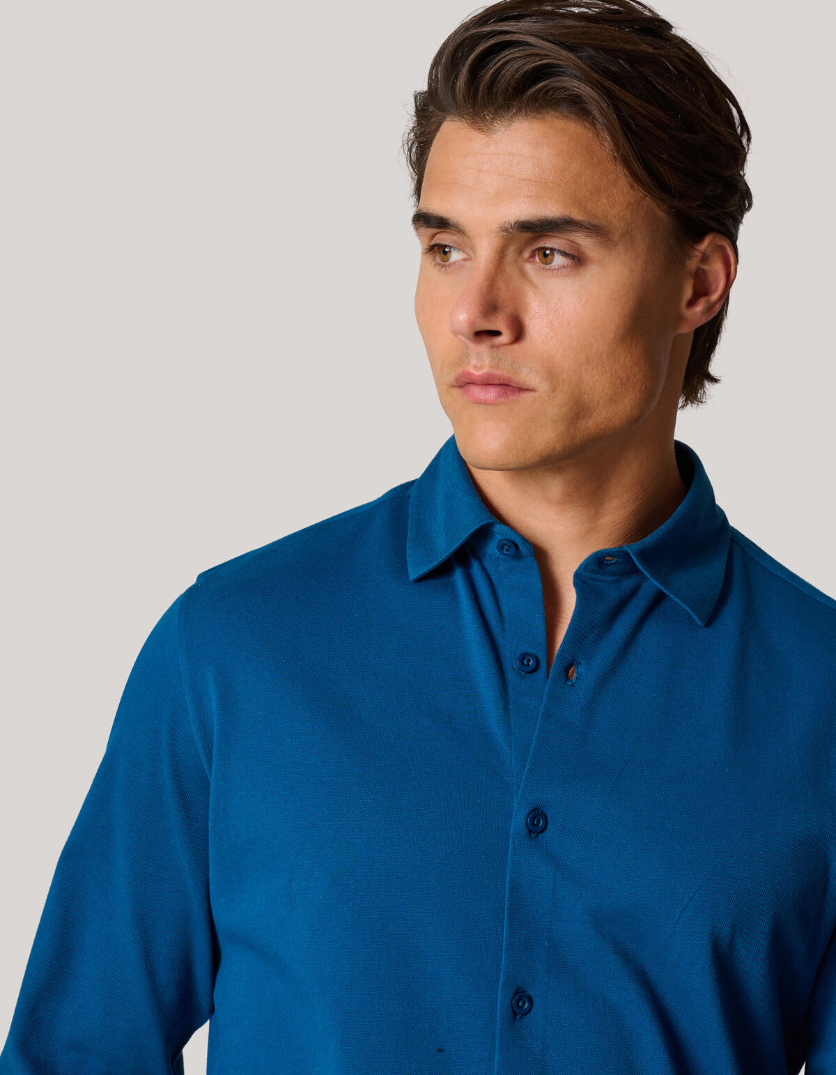 Pique Jersey Shirt Blau SHOEBY MEN