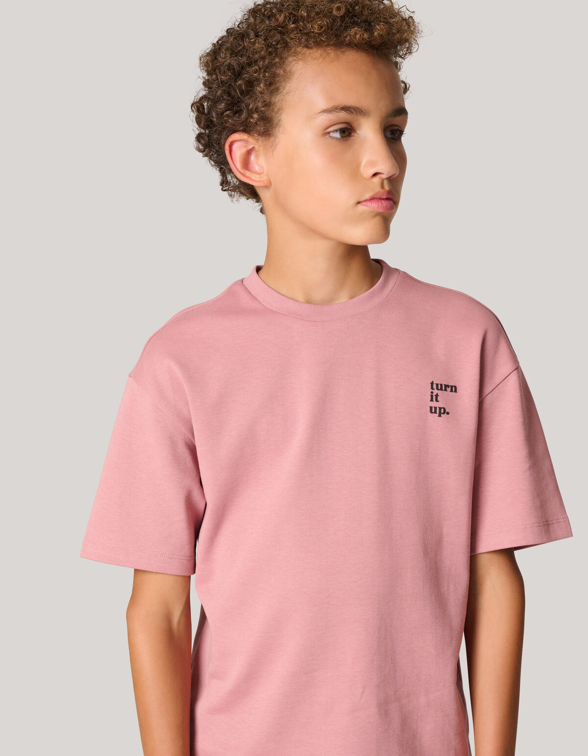 Heavy Basis T-shirt Donkerroze SHOEBY BOYS