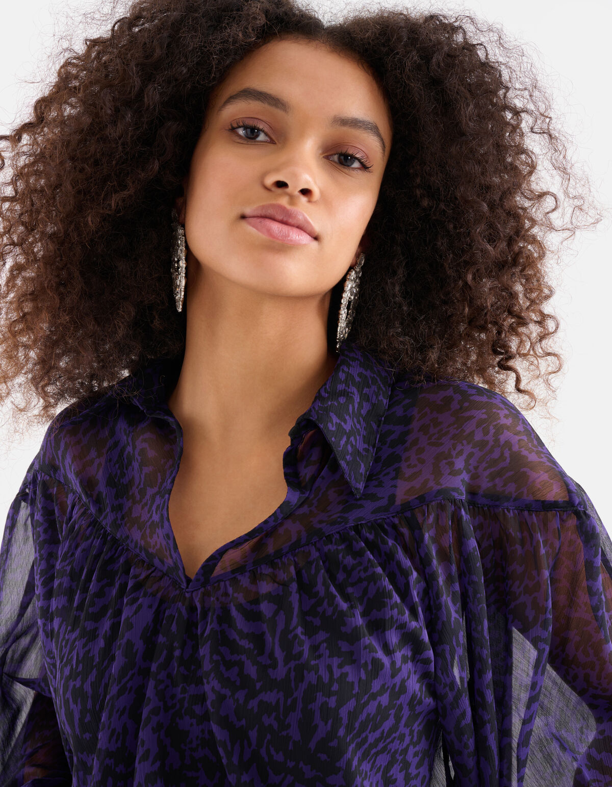 Chiffonbluse Dunkelviolett SHOEBY WOMEN
