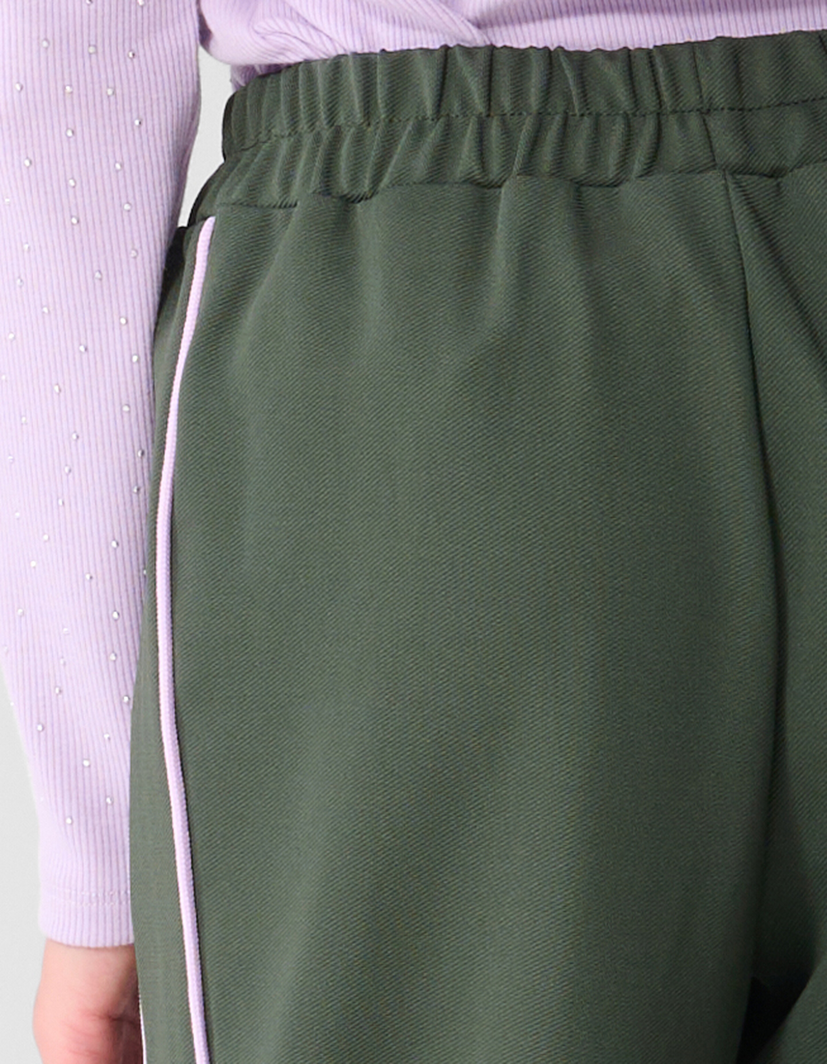 Hose mit weitem Bein und Ziernaht Dunkelgr&uuml;n SHOEBY GIRLS