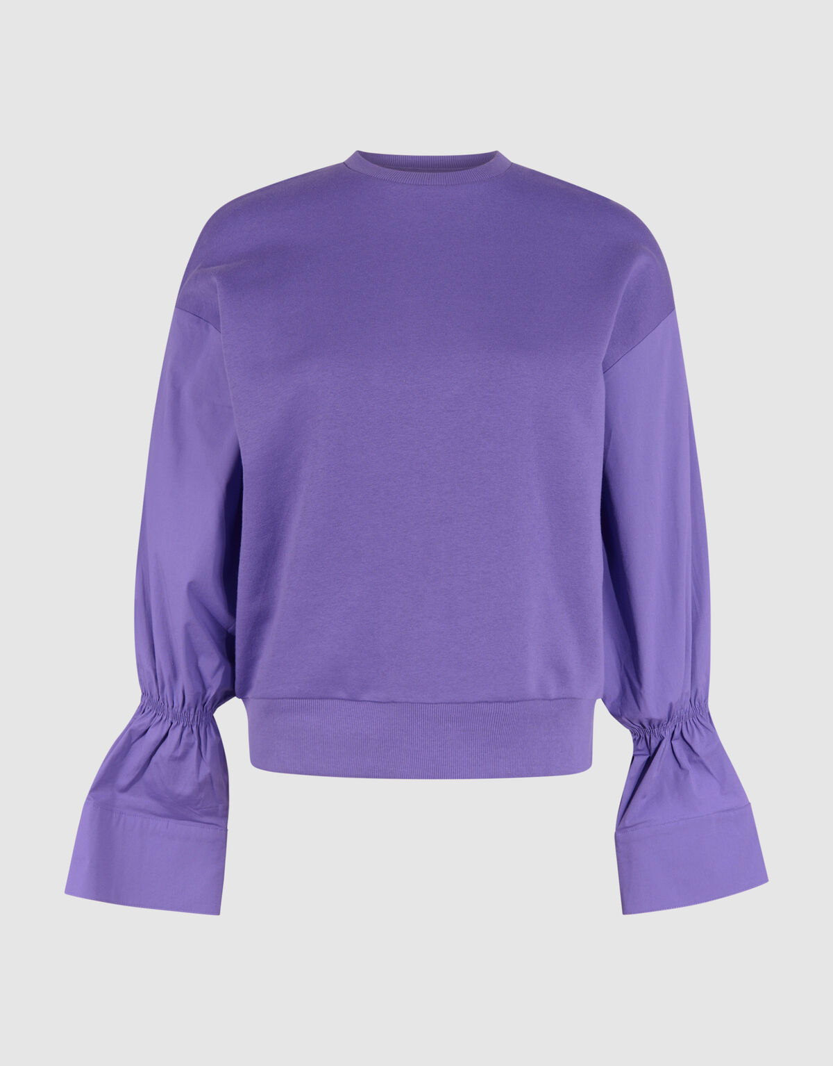 Pullover mit Popeline-Ärmeln Lila SHOEBY WOMEN