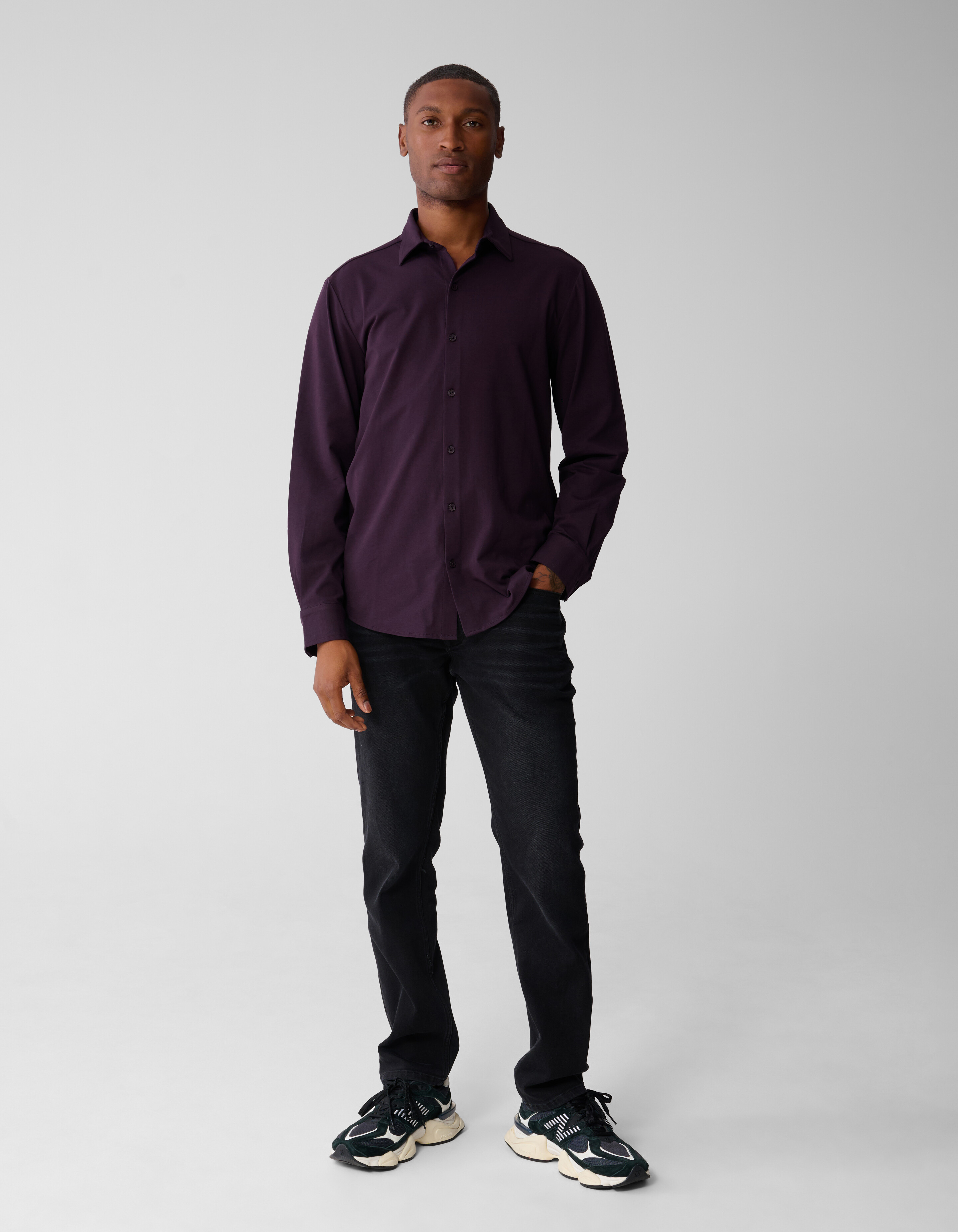 Jersey Hemd Dunkelrot SHOEBY MEN