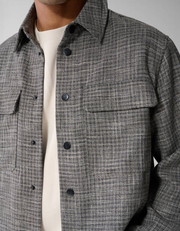 Kariertes Overshirt Grau SHOEBY MEN