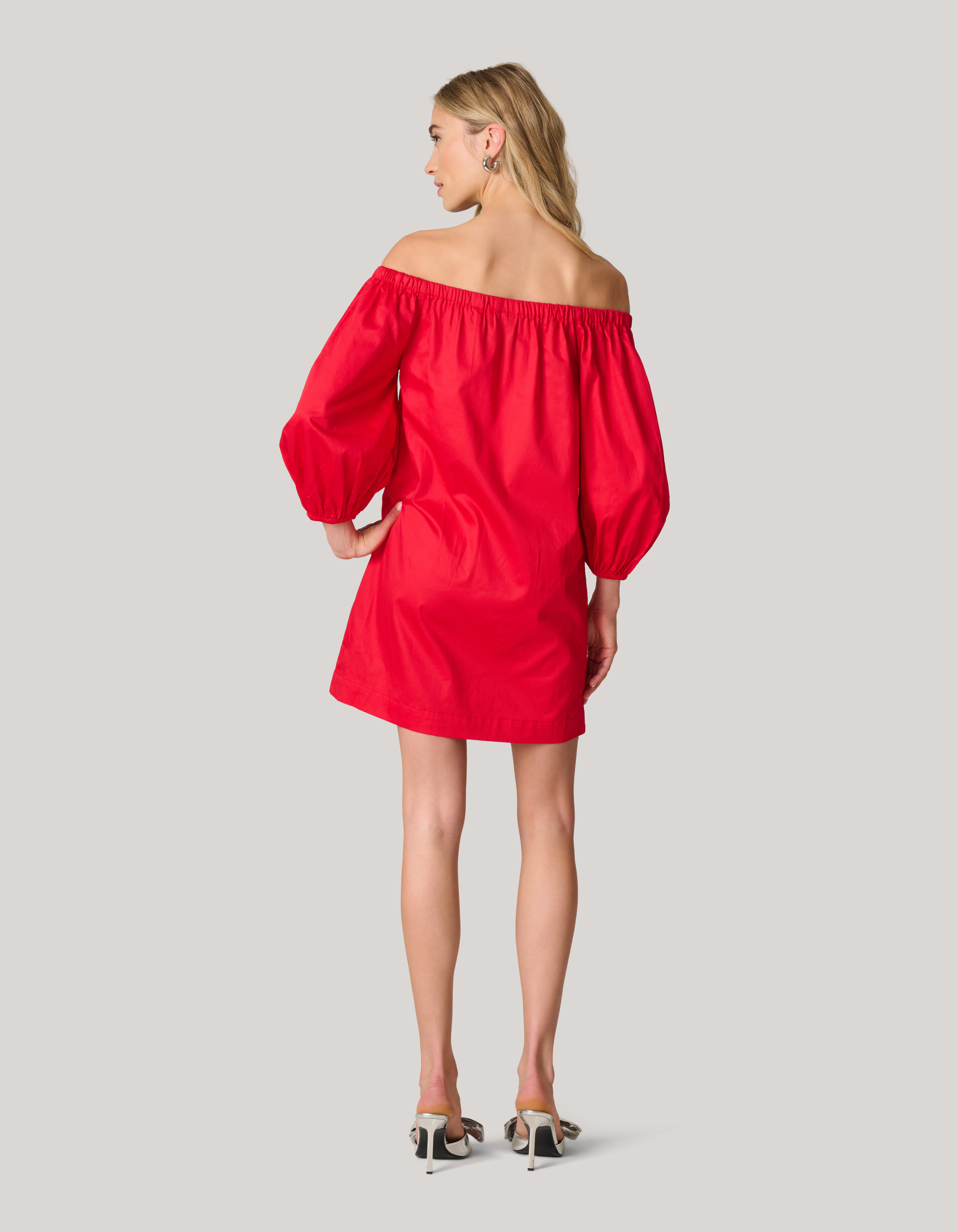 Schulterfreies Jurk Rood SHOEBY WOMEN