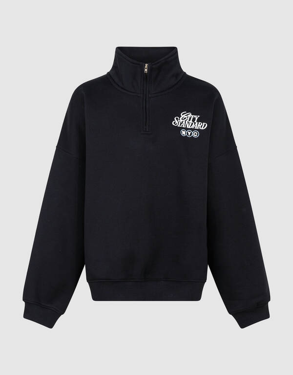 City Zip Sweatshirt Schwarz SHOEBY BOYS