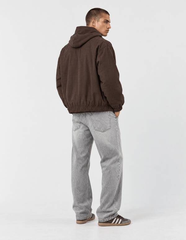 Seersucker Indoor Jacke Braun SHOEBY MEN