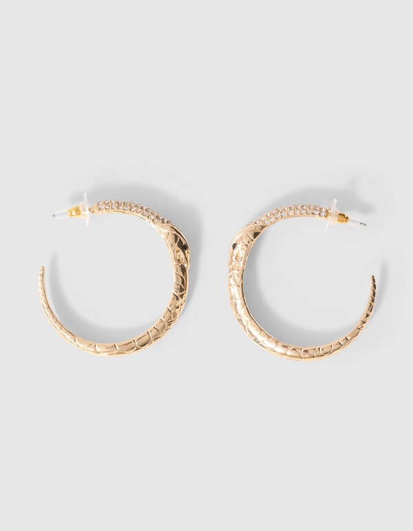 Schlangen-Creolen in Gold SHOEBY ACCESSOIRES