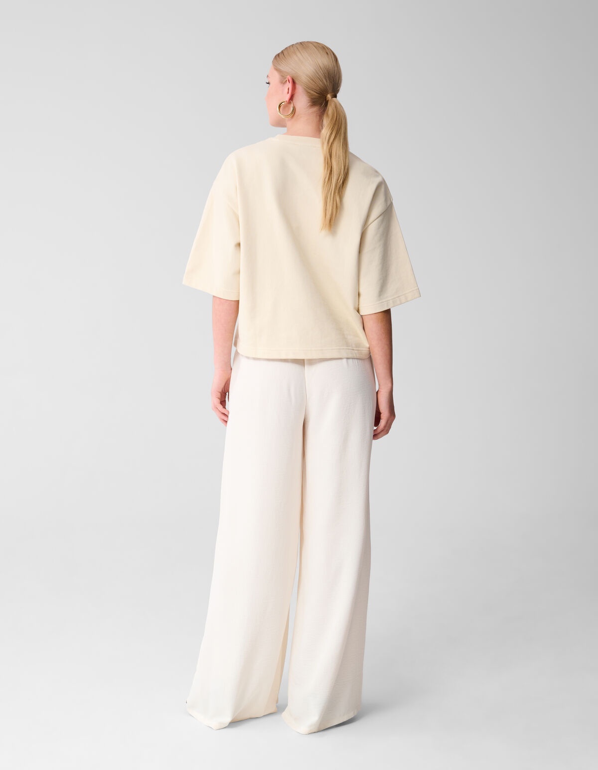 Twist Hose mit weitem Bein Off White SHOEBY WOMEN