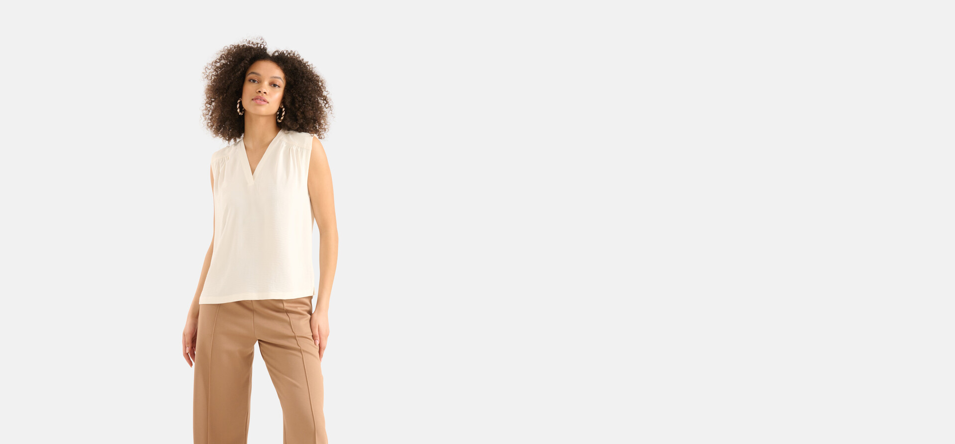 Top mit V-Ausschnitt Off White SHOEBY WOMEN