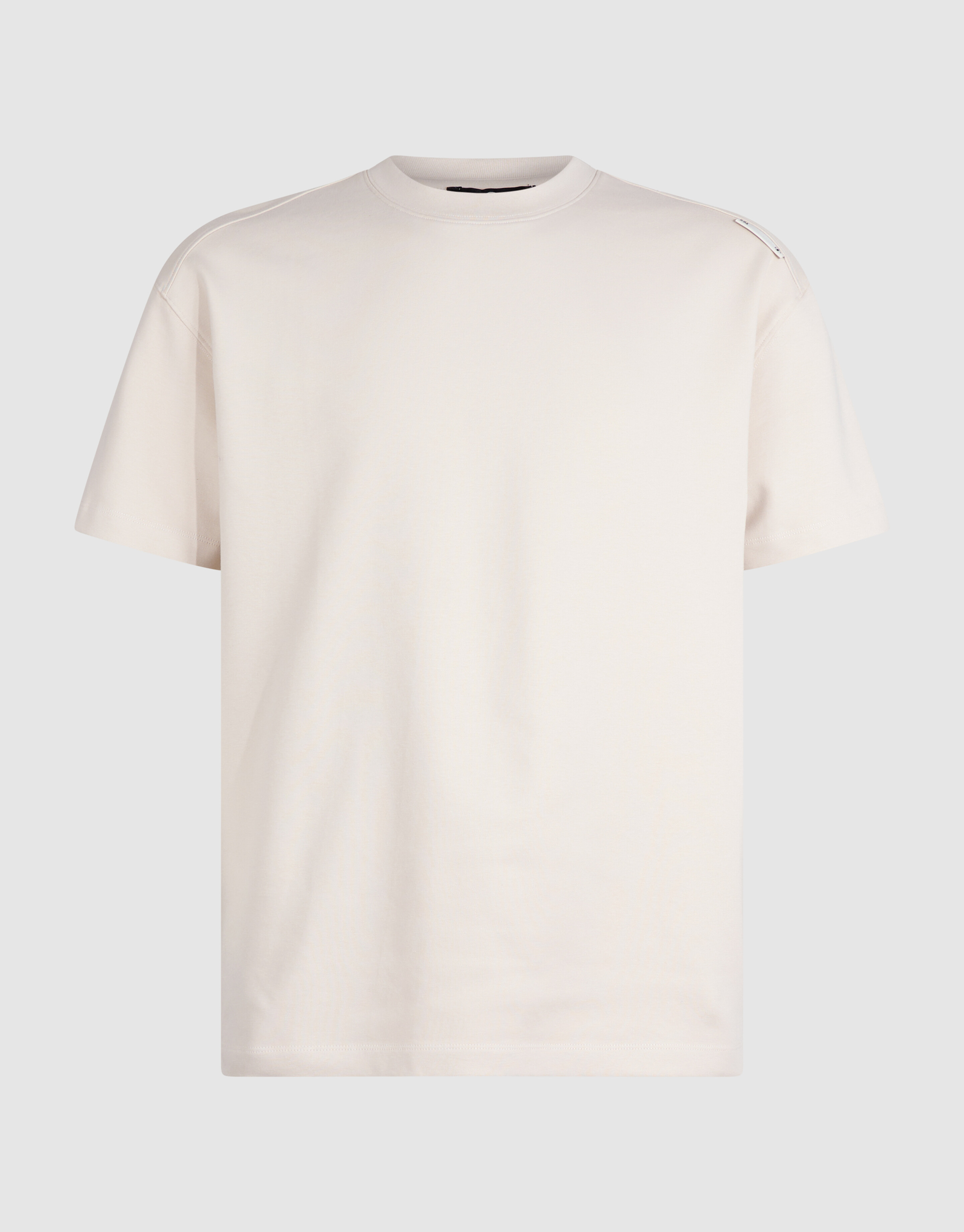 Basic-T-Shirt mit Aufdruck Beige SHOEBY MEN