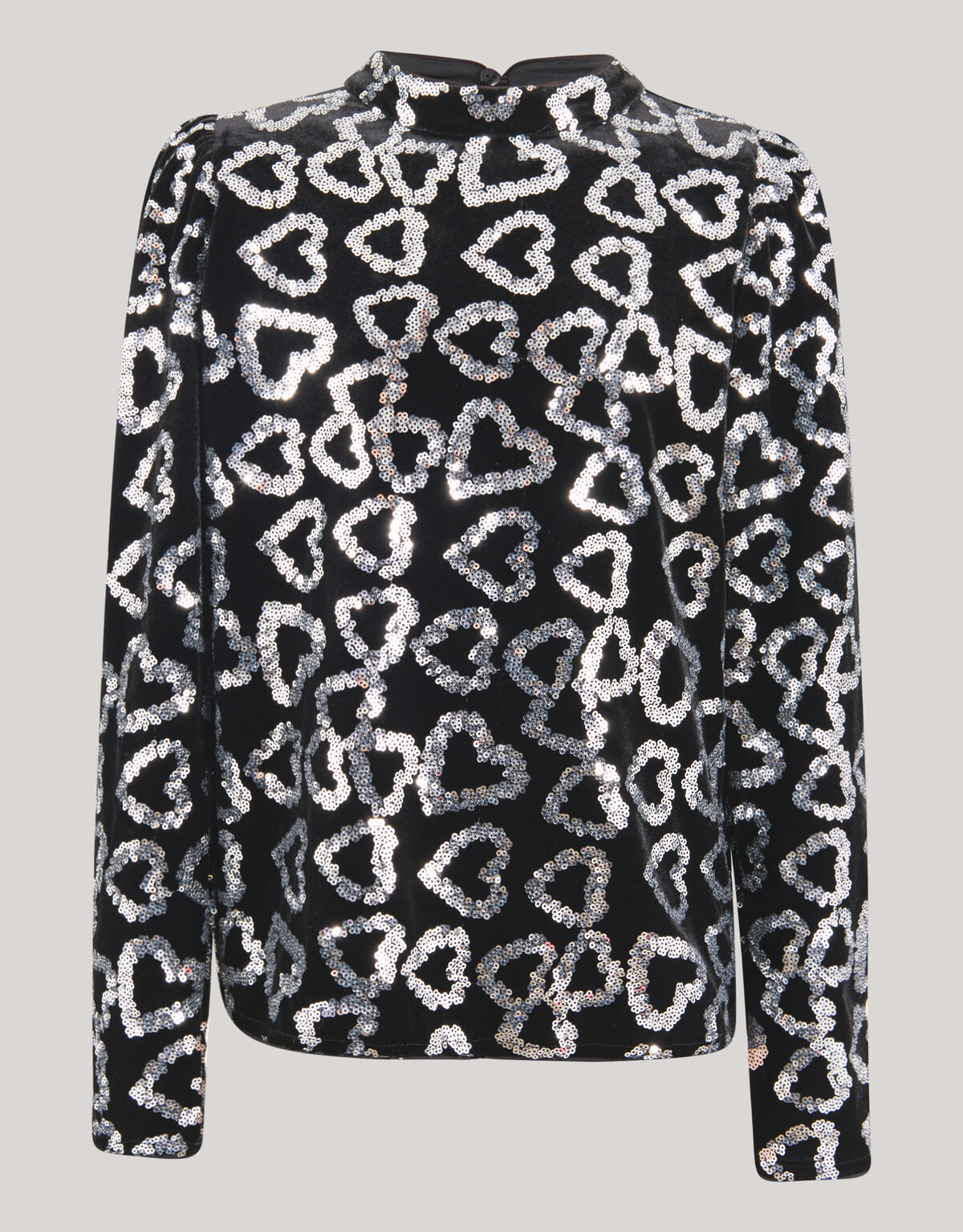 Glitter Heart Top Schwarz SHOEBY GIRLS
