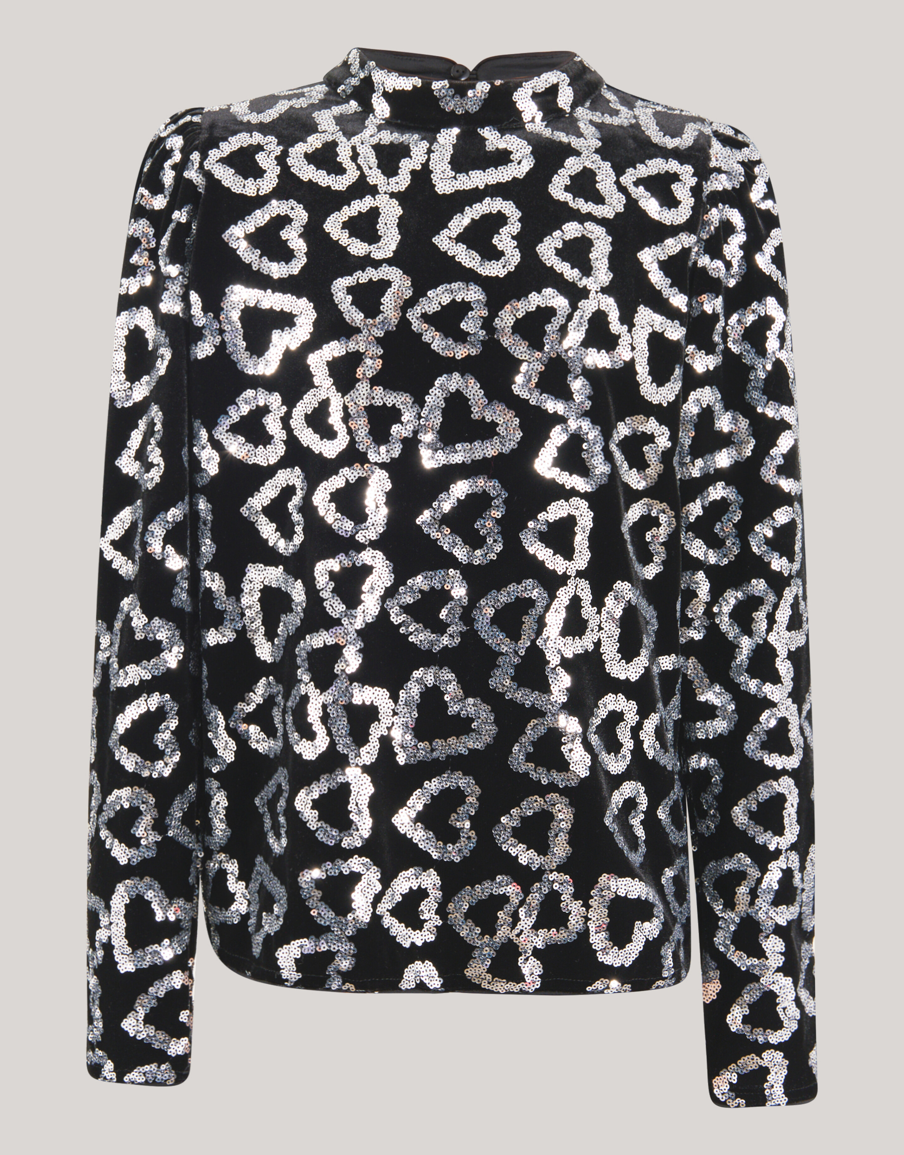 Glitter Heart Top Schwarz SHOEBY GIRLS