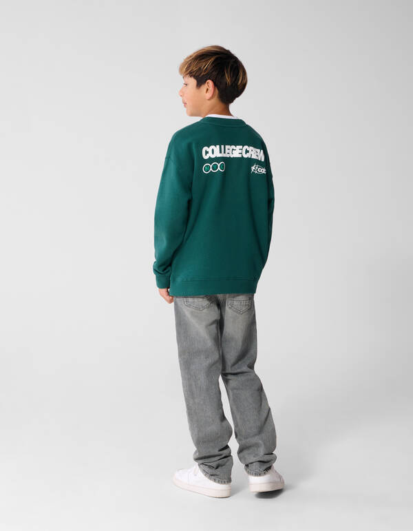 Oversized Fit Sweater Dunkelgr&uuml;n SHOEBY BOYS