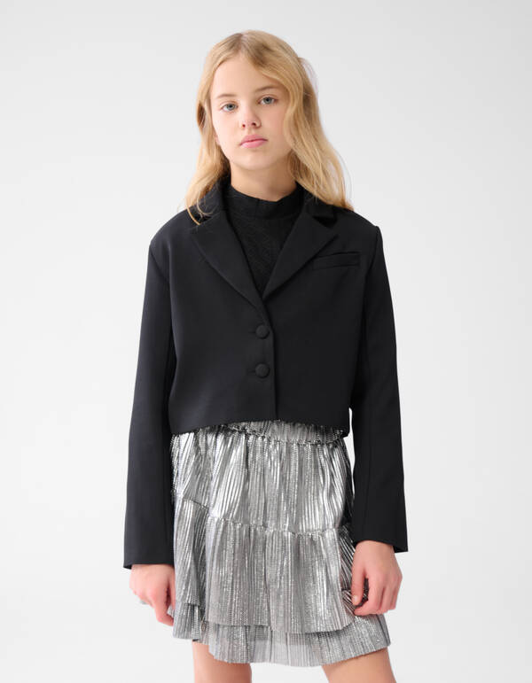 Cropped Blazer Schwarz SHOEBY GIRLS
