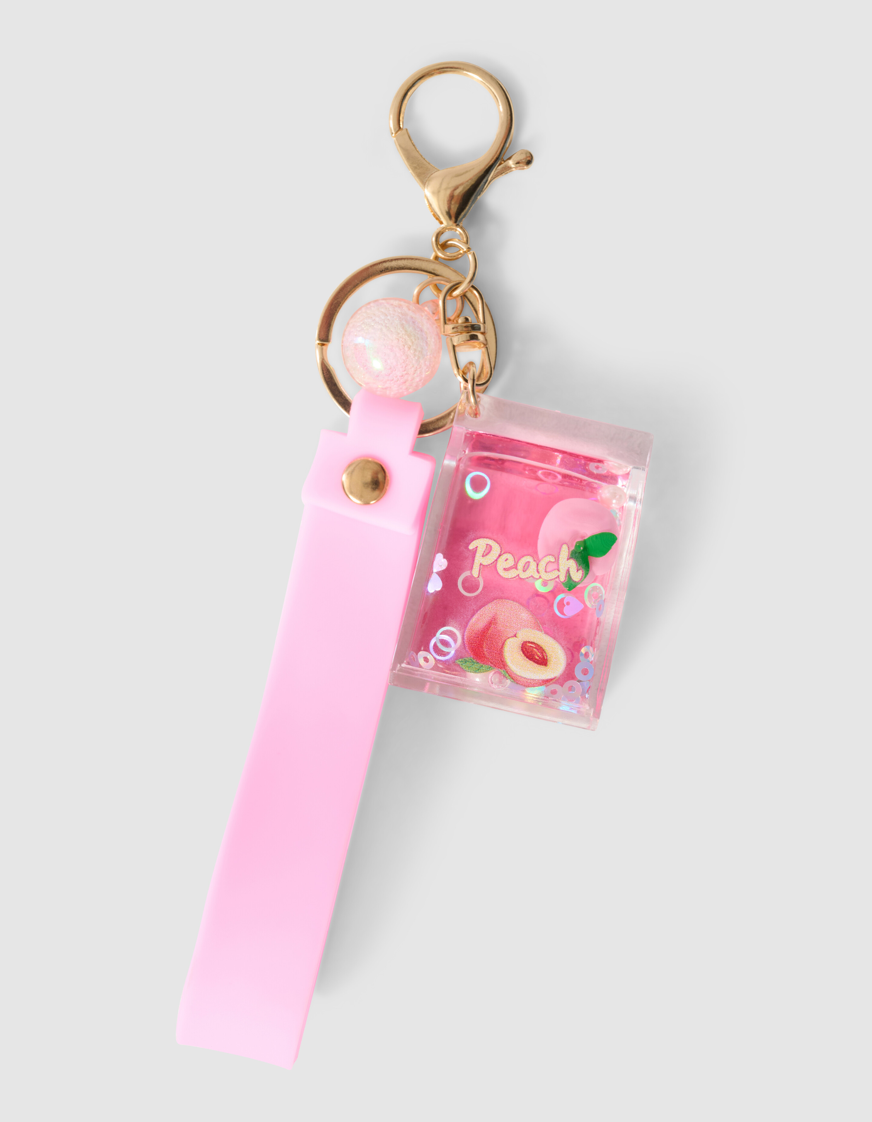 Pfirsich Liquid Schl&uuml;sselanh&auml;nger Rosa SHOEBY ACCESSOIRES