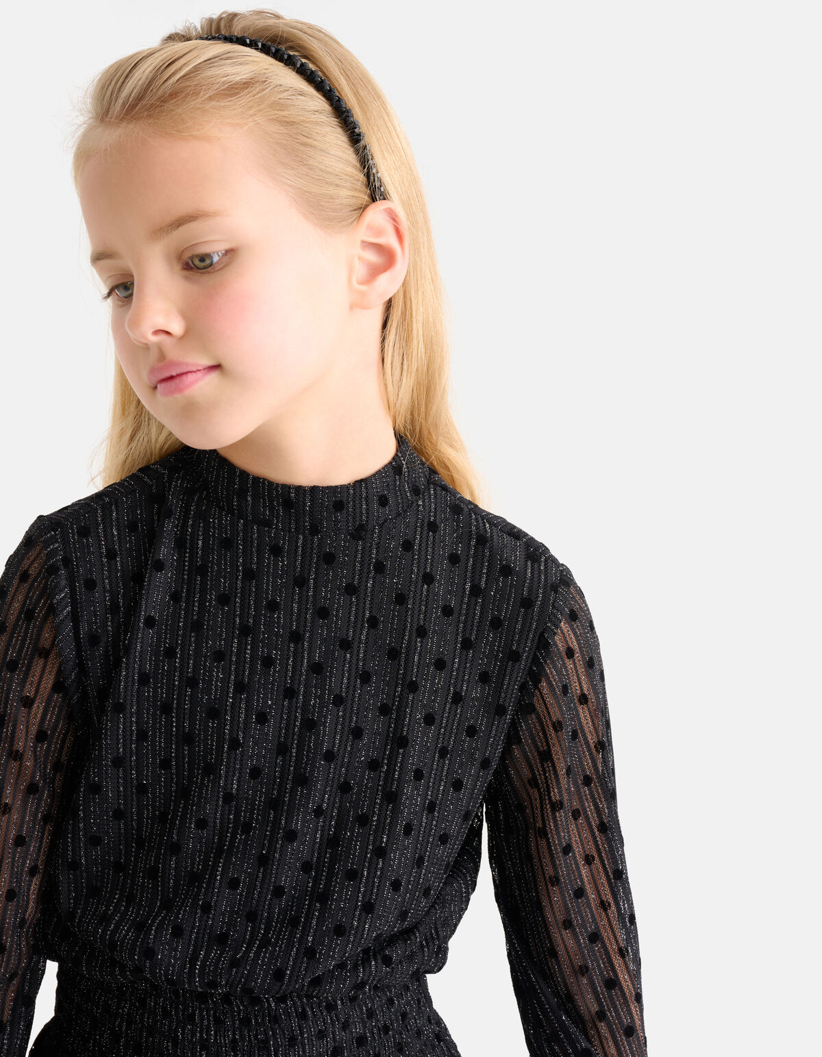 Glitzerndes Mesh-Kleid Schwarz SHOEBY GIRLS