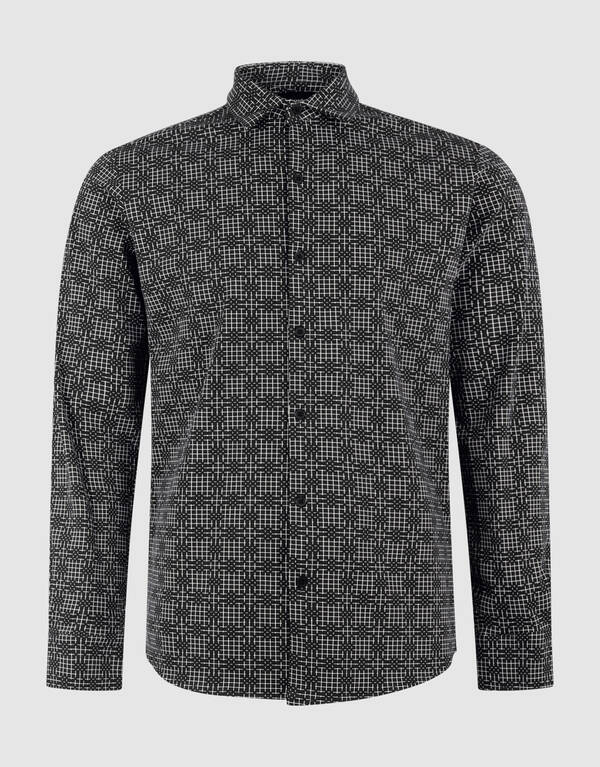 Bedrucktes Logo-Hemd Schwarz SHOEBY MEN