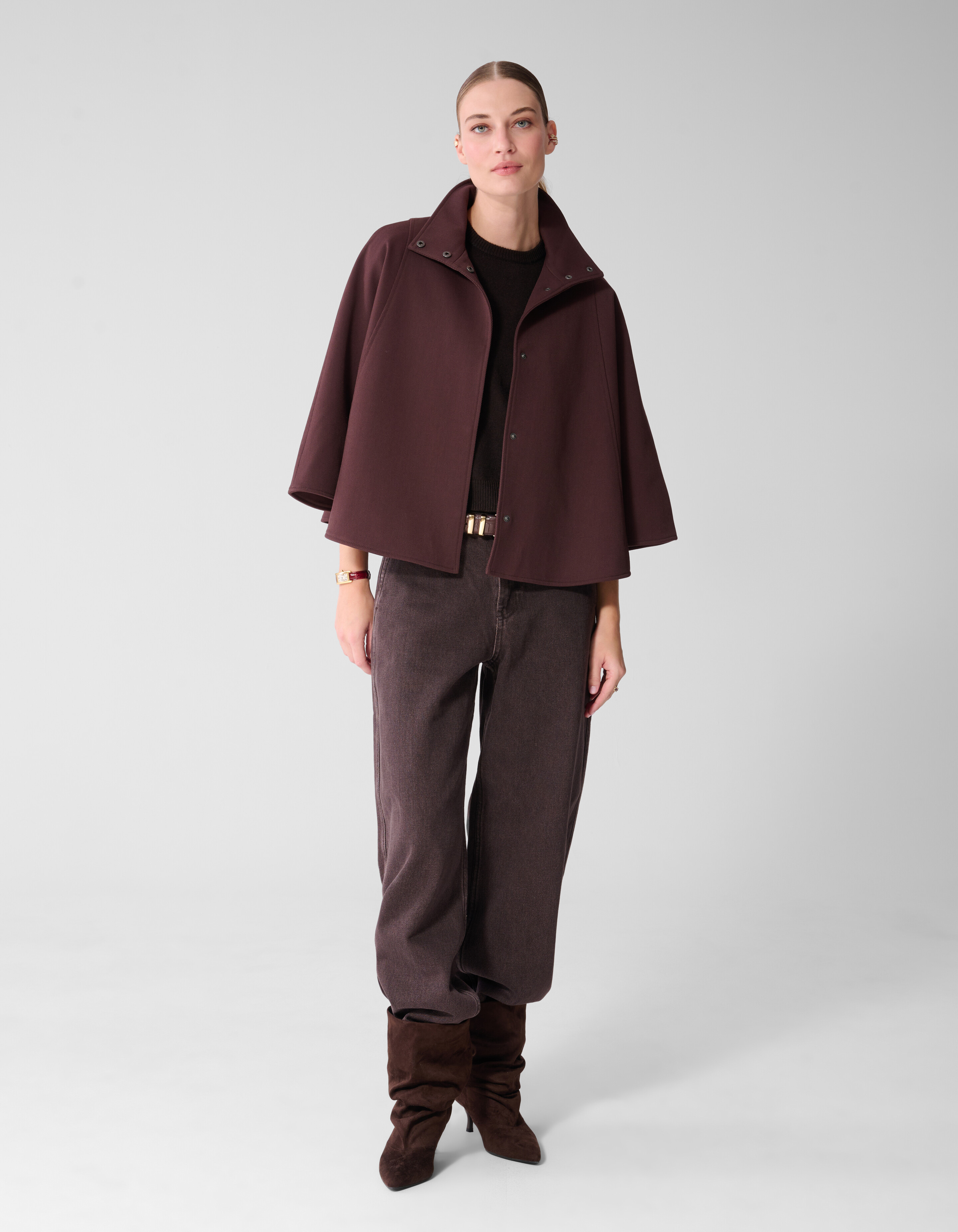 Gewebte Cape Dunkelrot By Mieke SHOEBY WOMEN