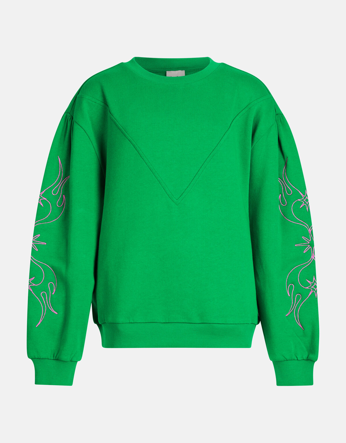 Embroidery Sweater Groen SHOEBY GIRLS