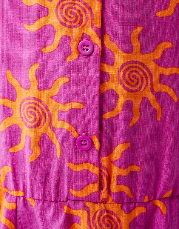 Kleid mit Artwork-Print Dunkelviolett SHOEBY GIRLS