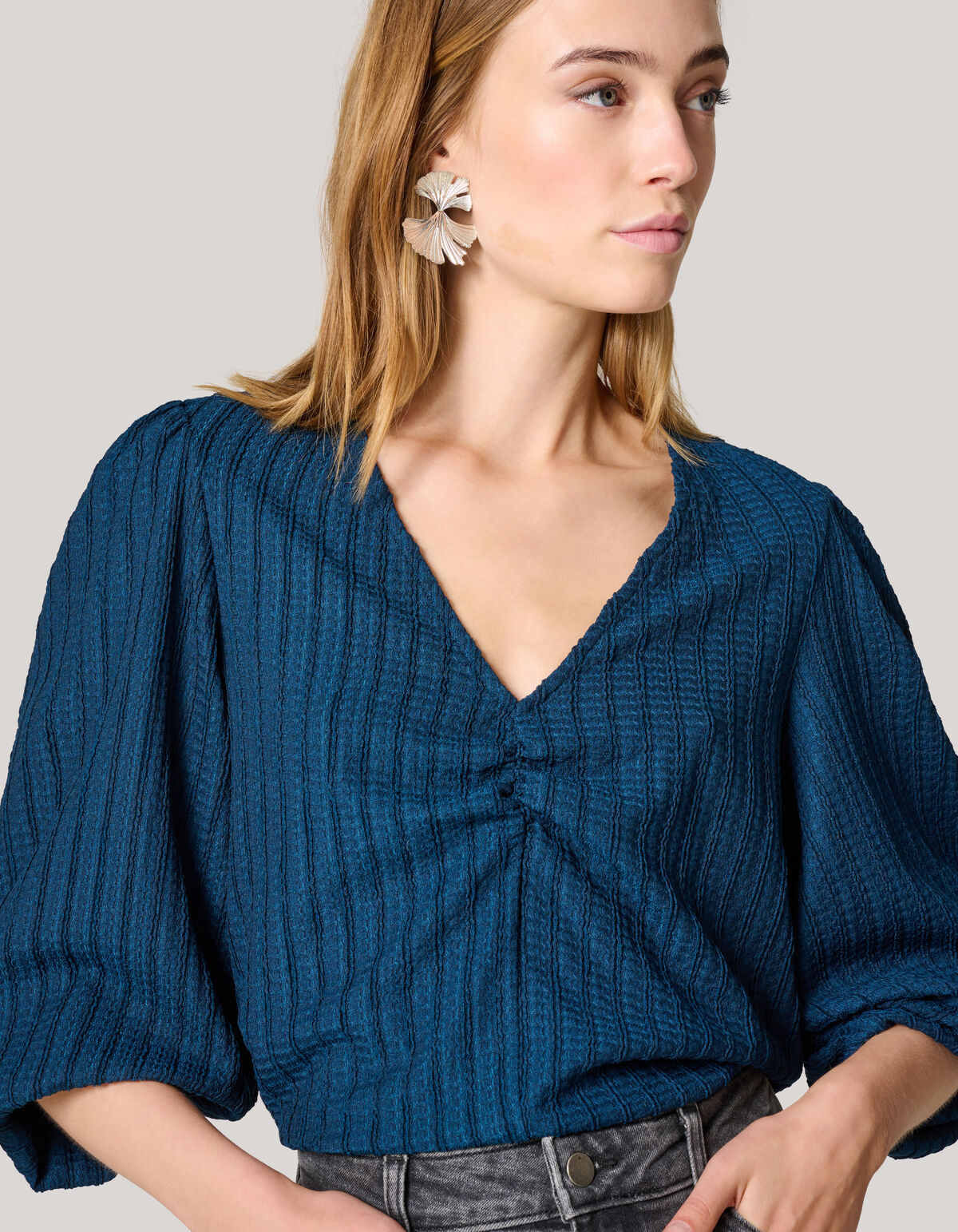 Crinkle Top Dunkelblau SHOEBY WOMEN