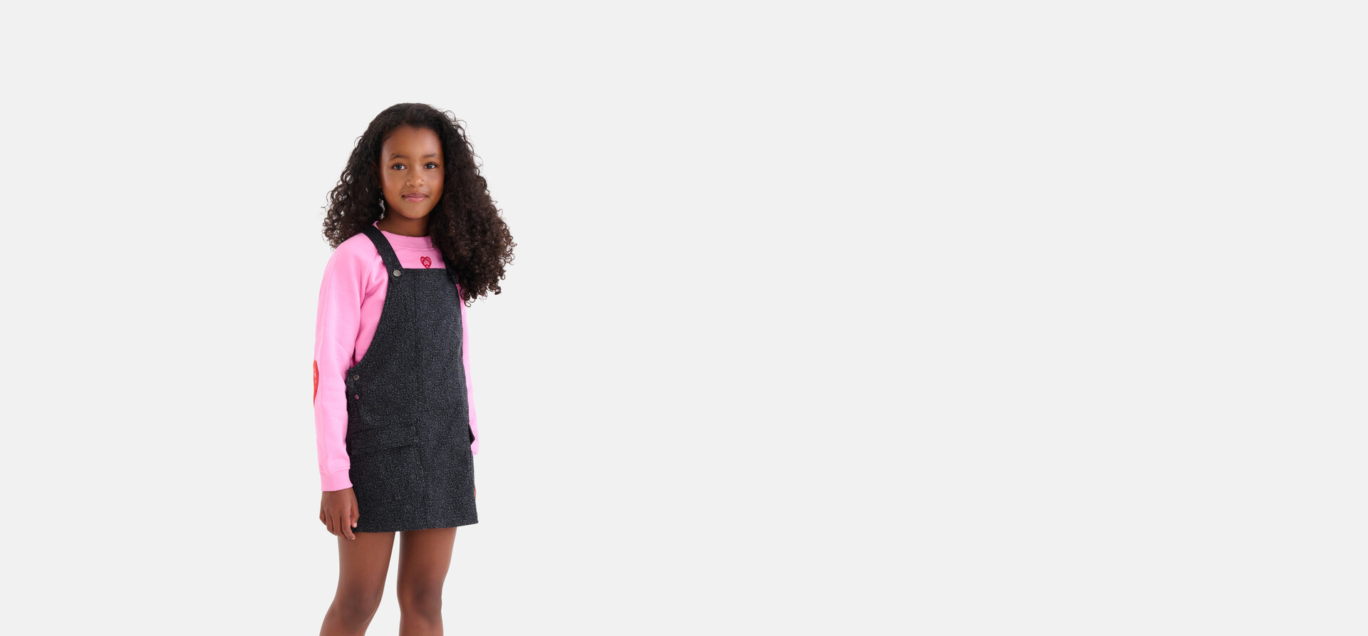 Leopardenmuster-Kleid Dunkelgrau SHOEBY GIRLS