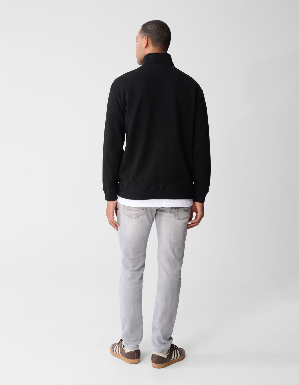 Pullover mit halbem Rei&szlig;verschluss  K&ouml;pergewebe Sc SHOEBY MEN
