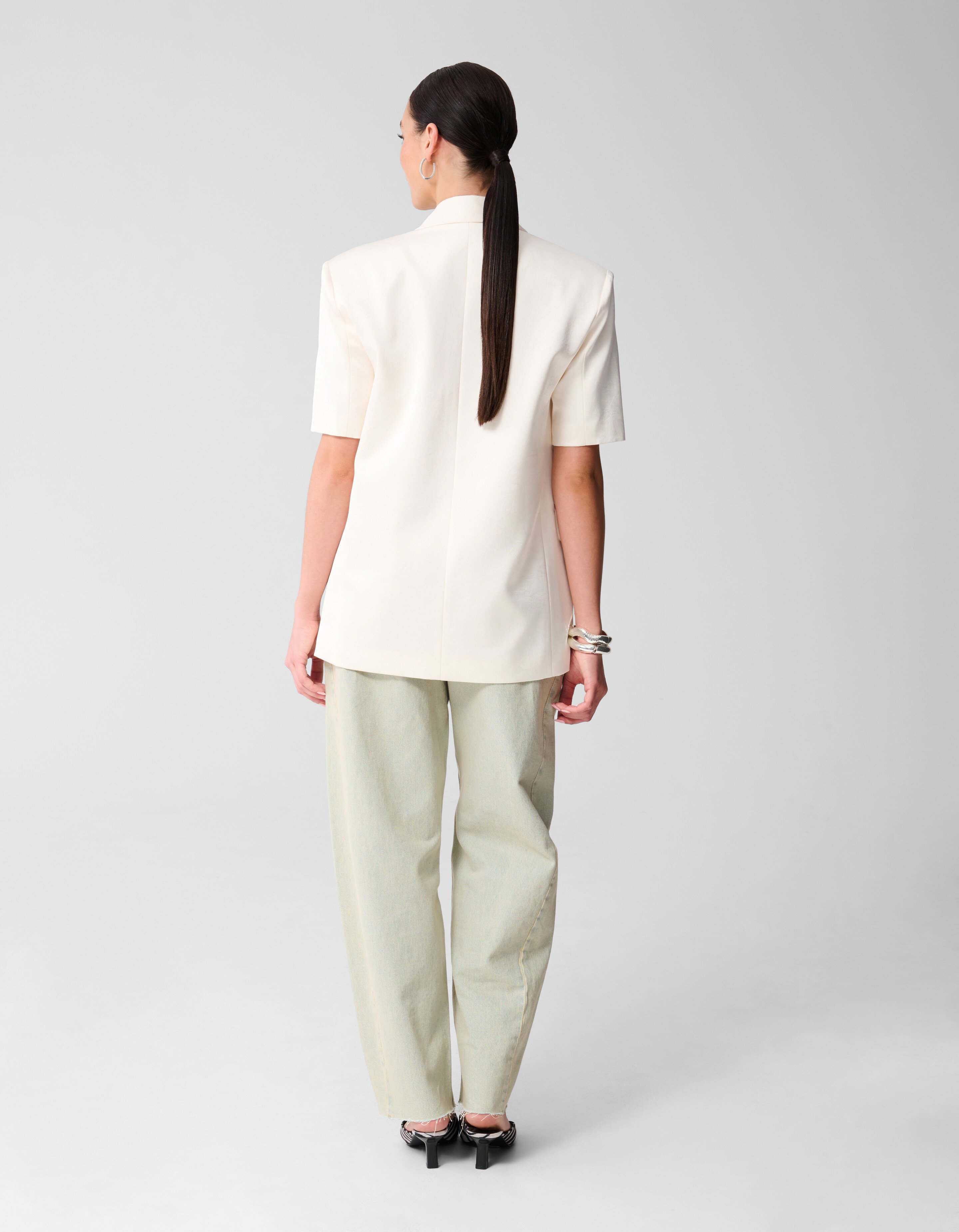 Kurzärmeliger Blazer Off White SHOEBY WOMEN