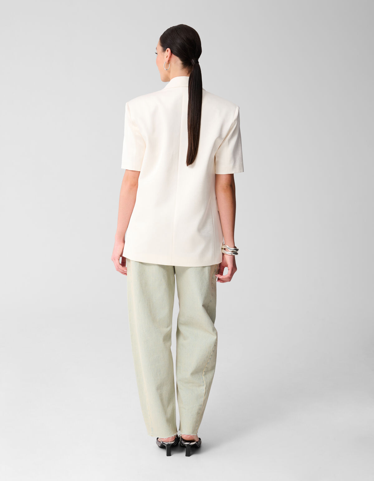 Kurzärmeliger Blazer Off White SHOEBY WOMEN