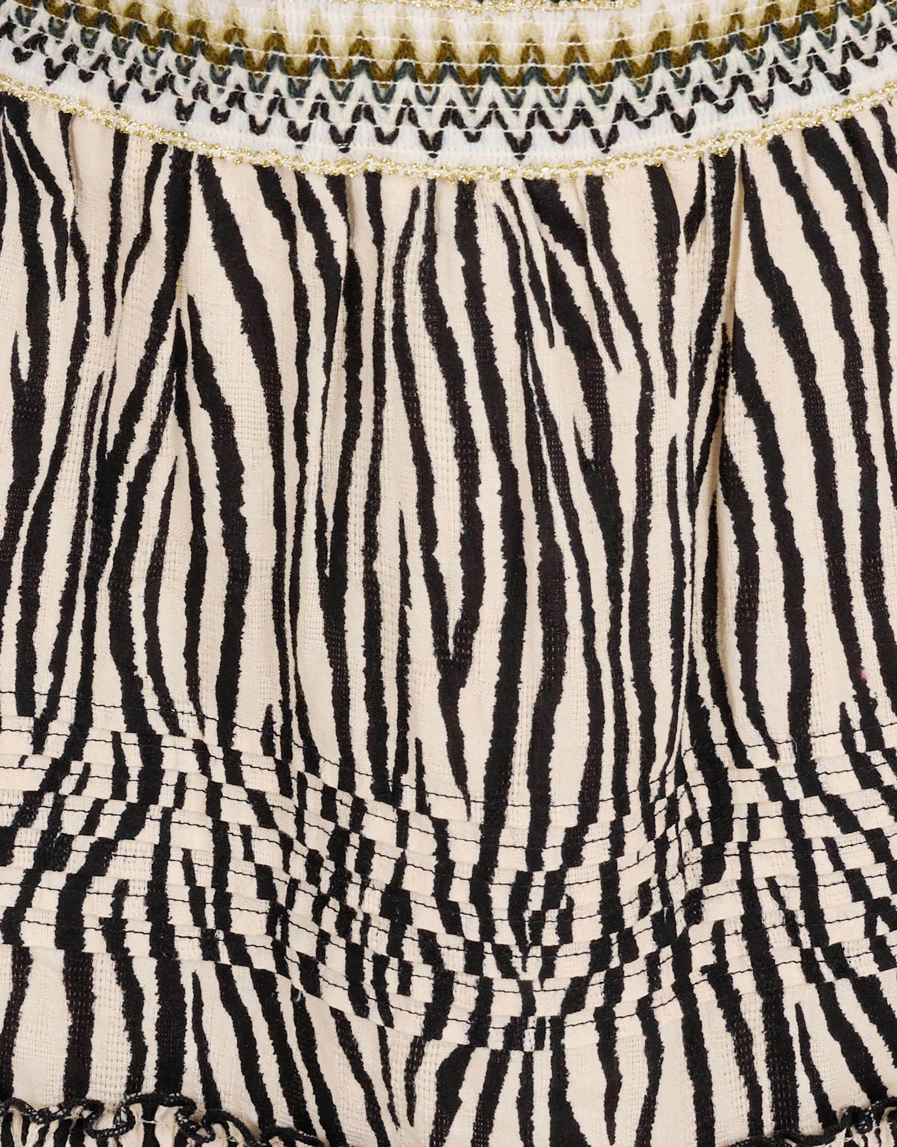 Zebra Print Kleid Schwarz/ Off-white SHOEBY GIRLS