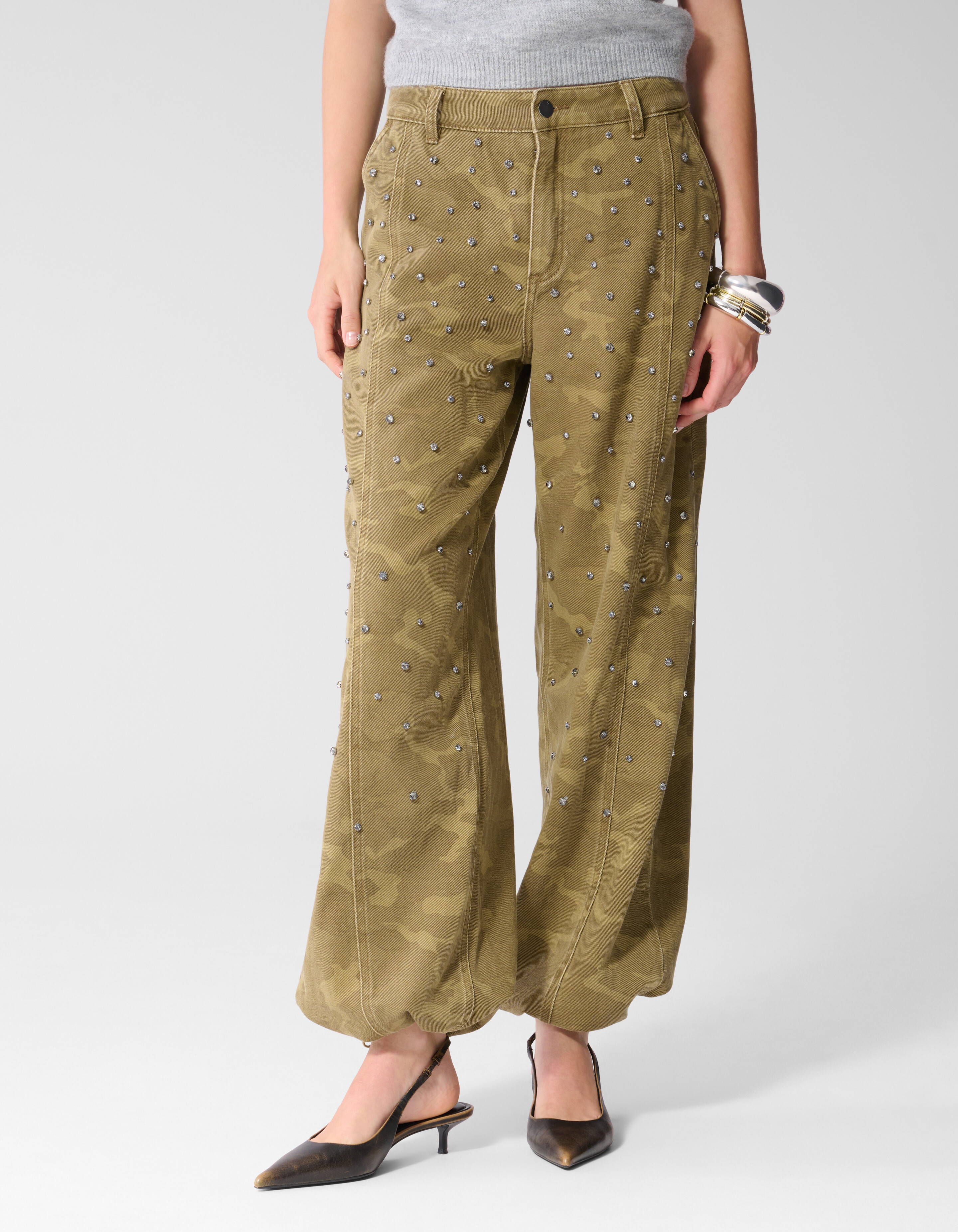 Camo Strass Jeans Bruin SHOEBY WOMEN