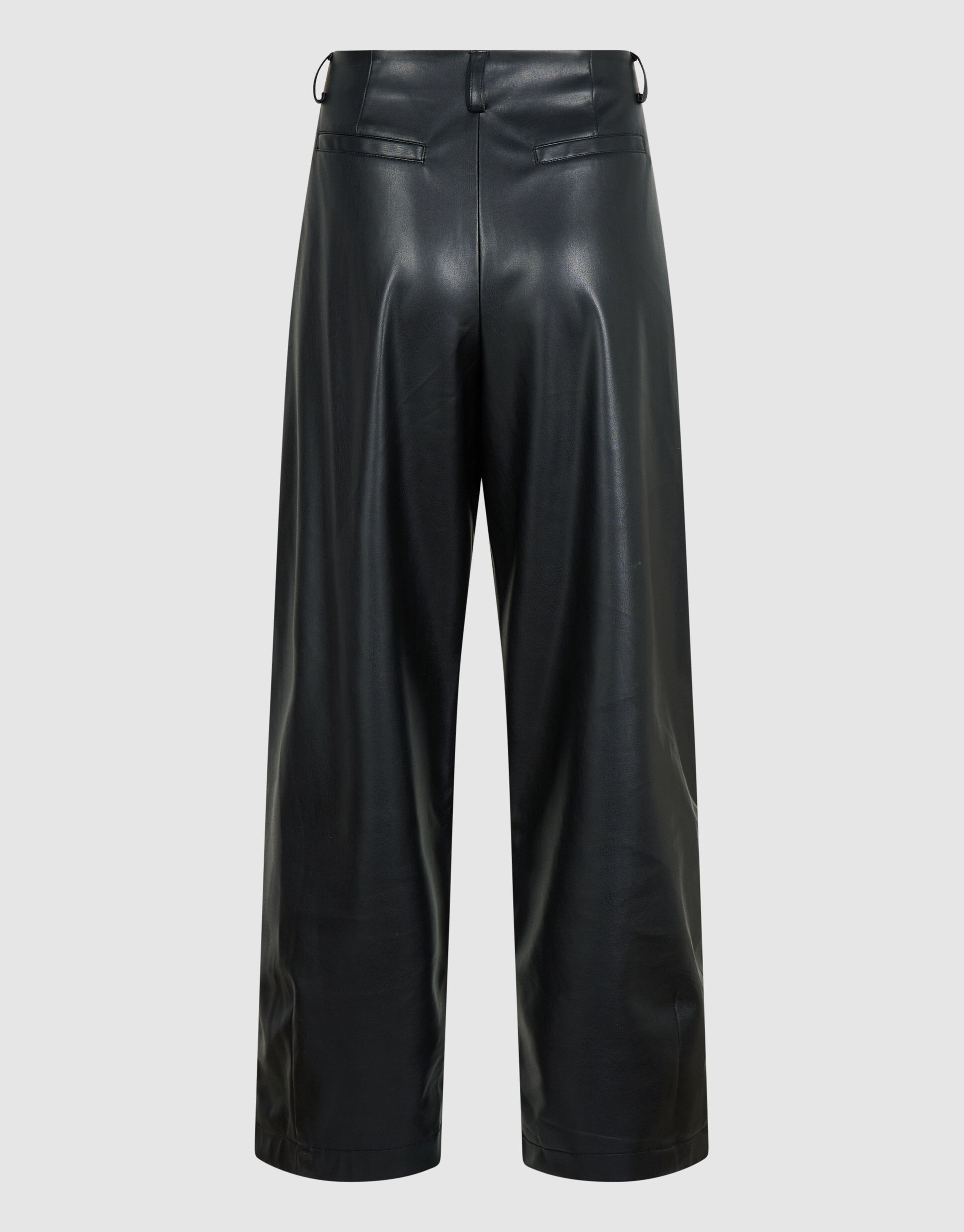 Vegane Leder Barrel-Fit-Hose Schwarz By Lonneke SHOEBY WOMEN