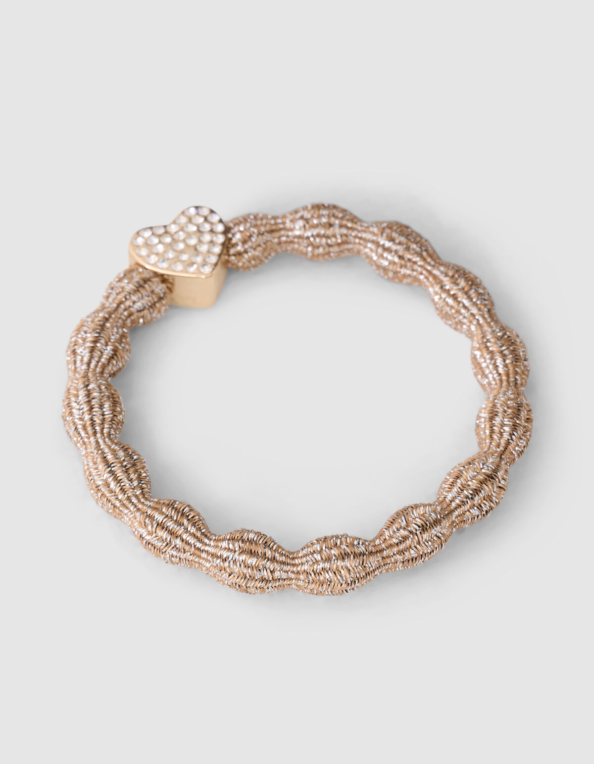 Wellenf&ouml;rmiges Lurex-Haargummi Gold SHOEBY ACCESSOIRES