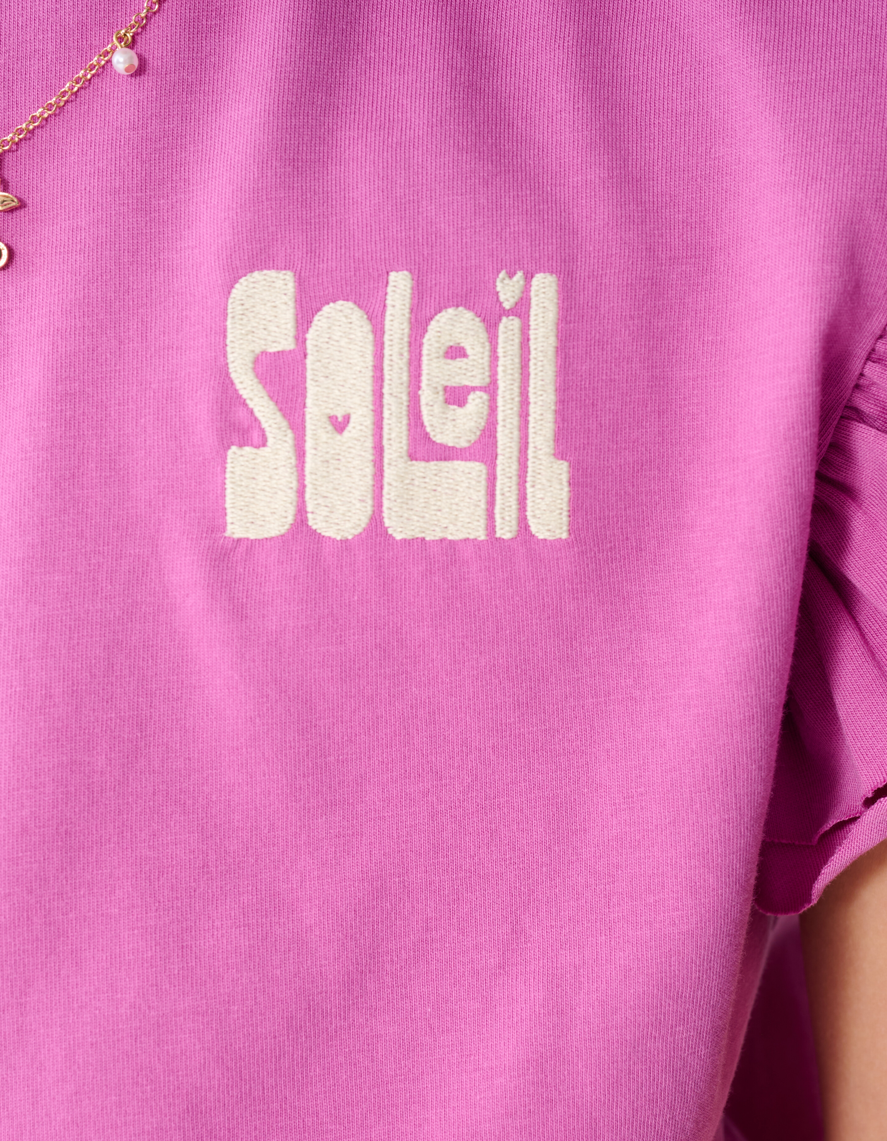 Ruffle Soleil Artwork T-Shirt Rosa SHOEBY GIRLS