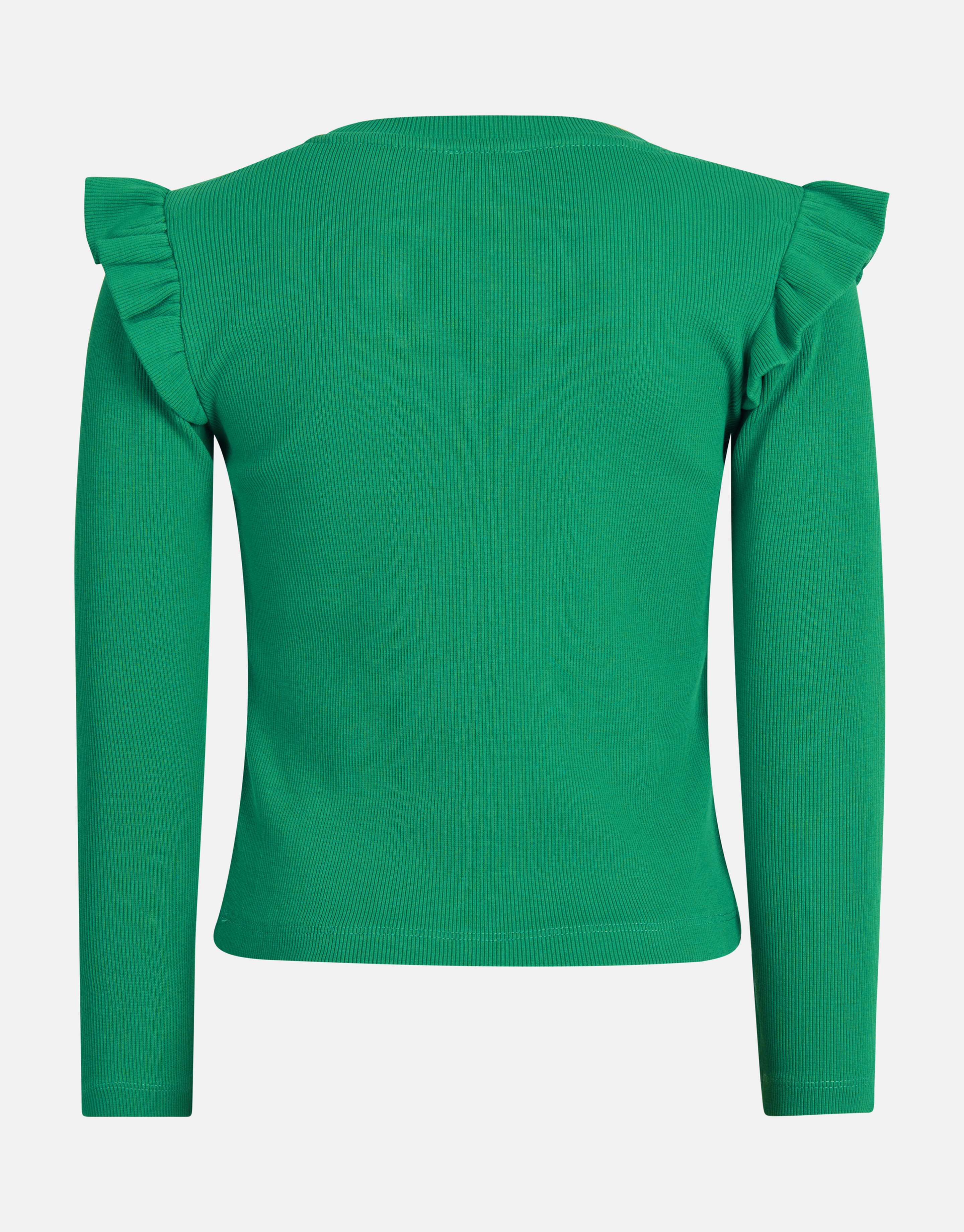 Rib Ruffle Longsleeve Groen SHOEBY GIRLS