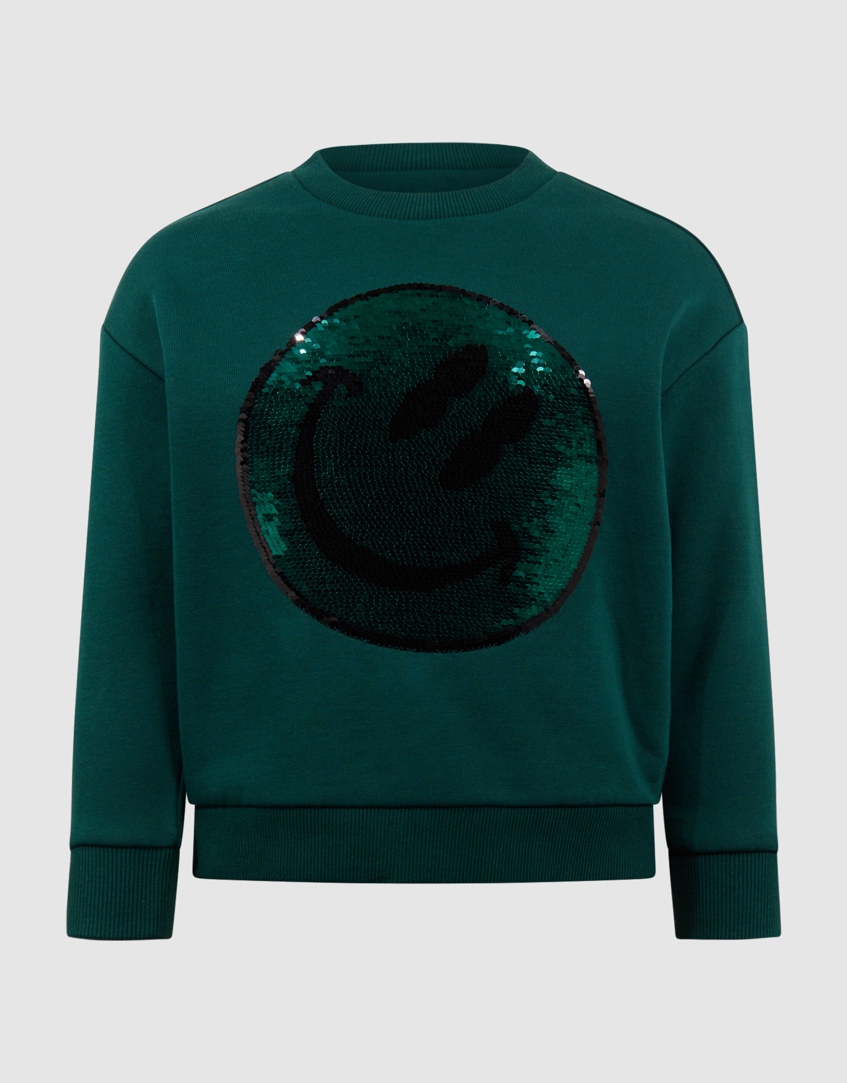 Zwei-Wege-Paillettenpullover Dunkelgr&uuml;n SHOEBY BOYS