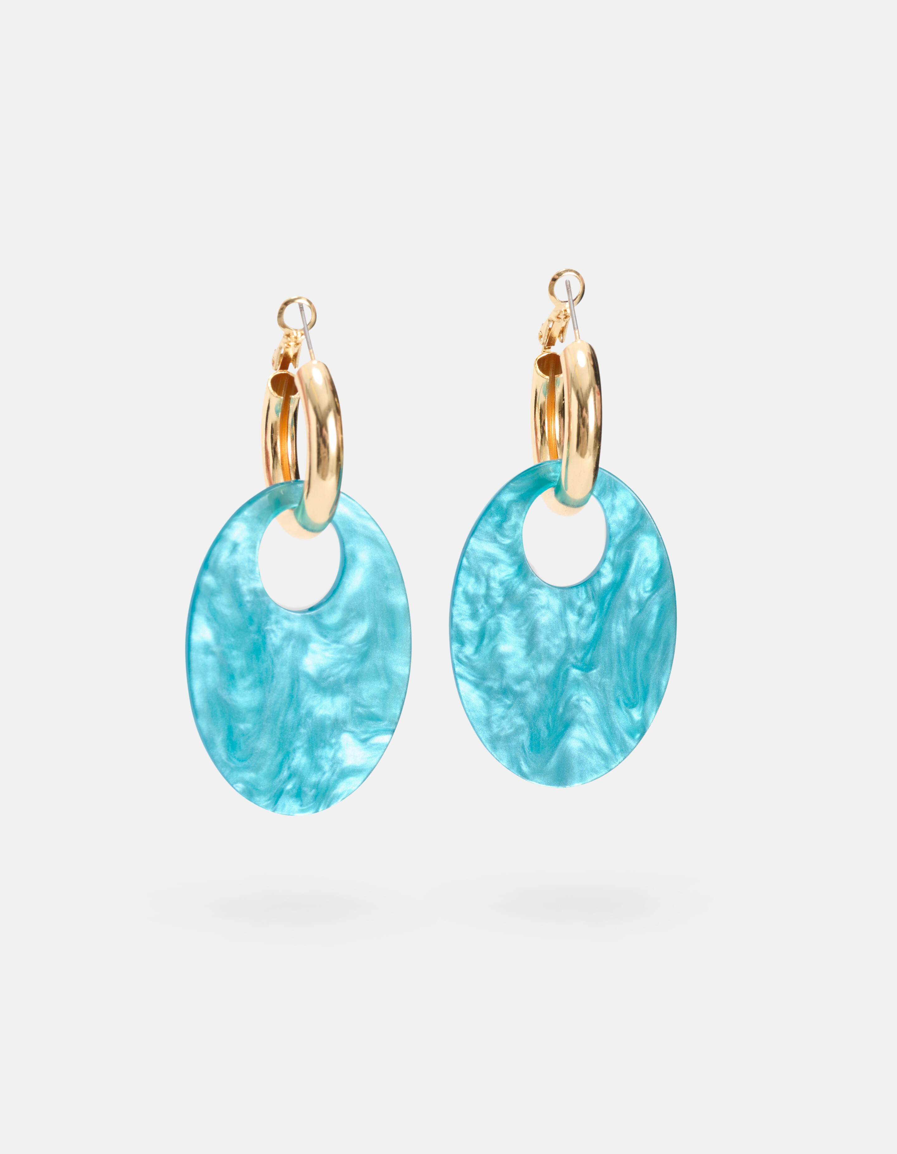 Ovale Ohrringe Blau SHOEBY ACCESSOIRES