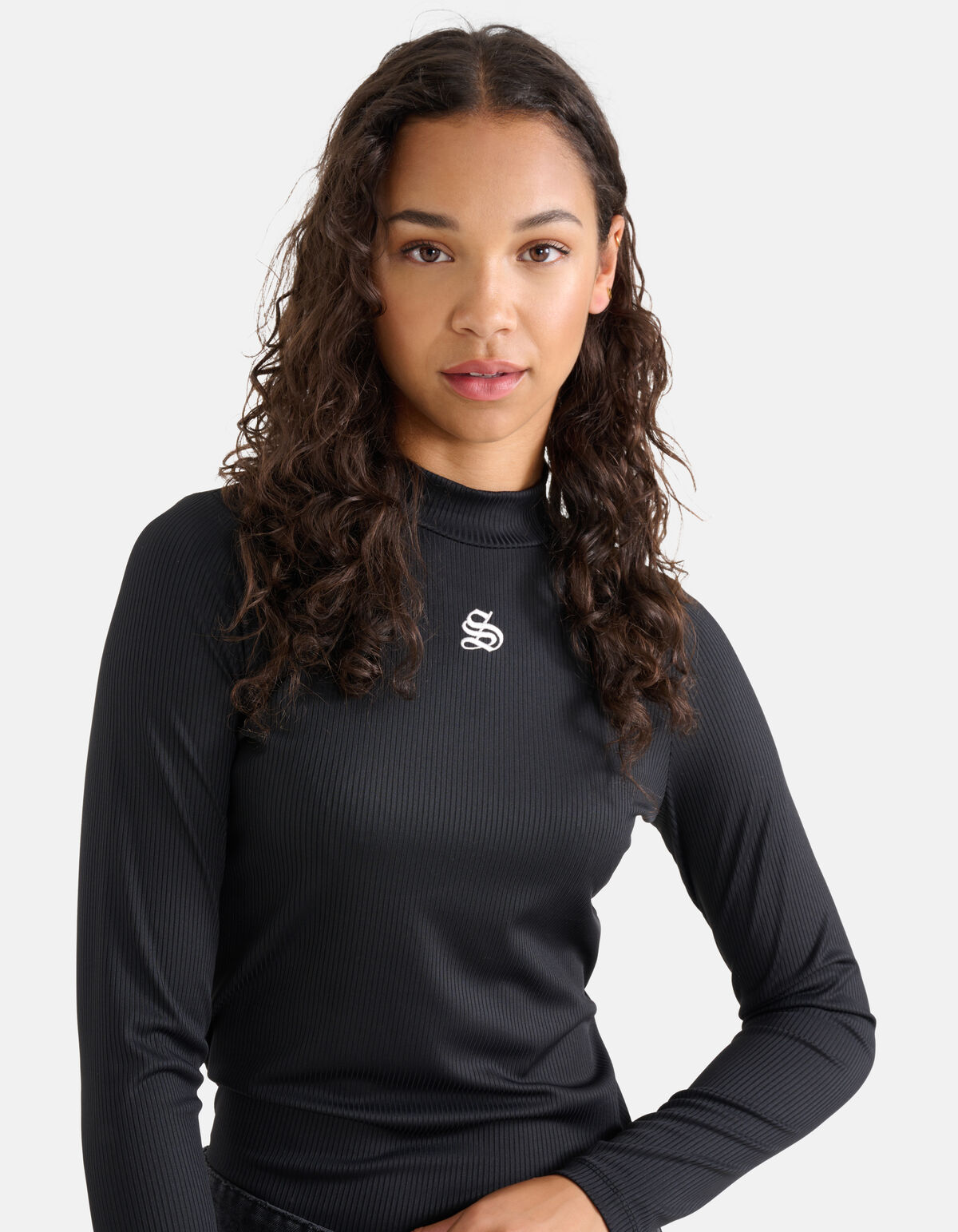 Rippstrick-Rollkragenpullover Schwarz SHOEBY WOMEN