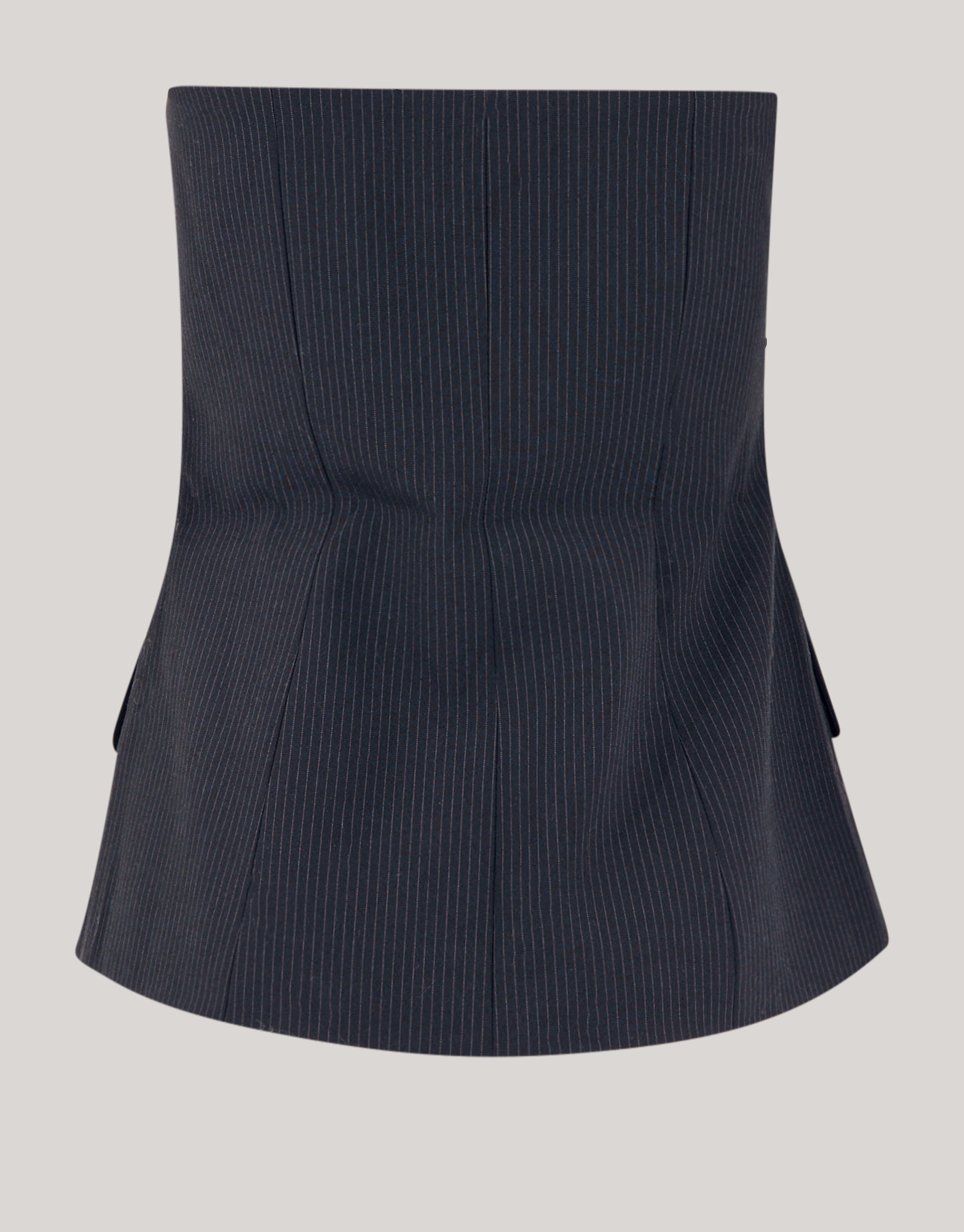 Trägerloses Top mit Nadelstreifen Schwarz SHOEBY WOMEN