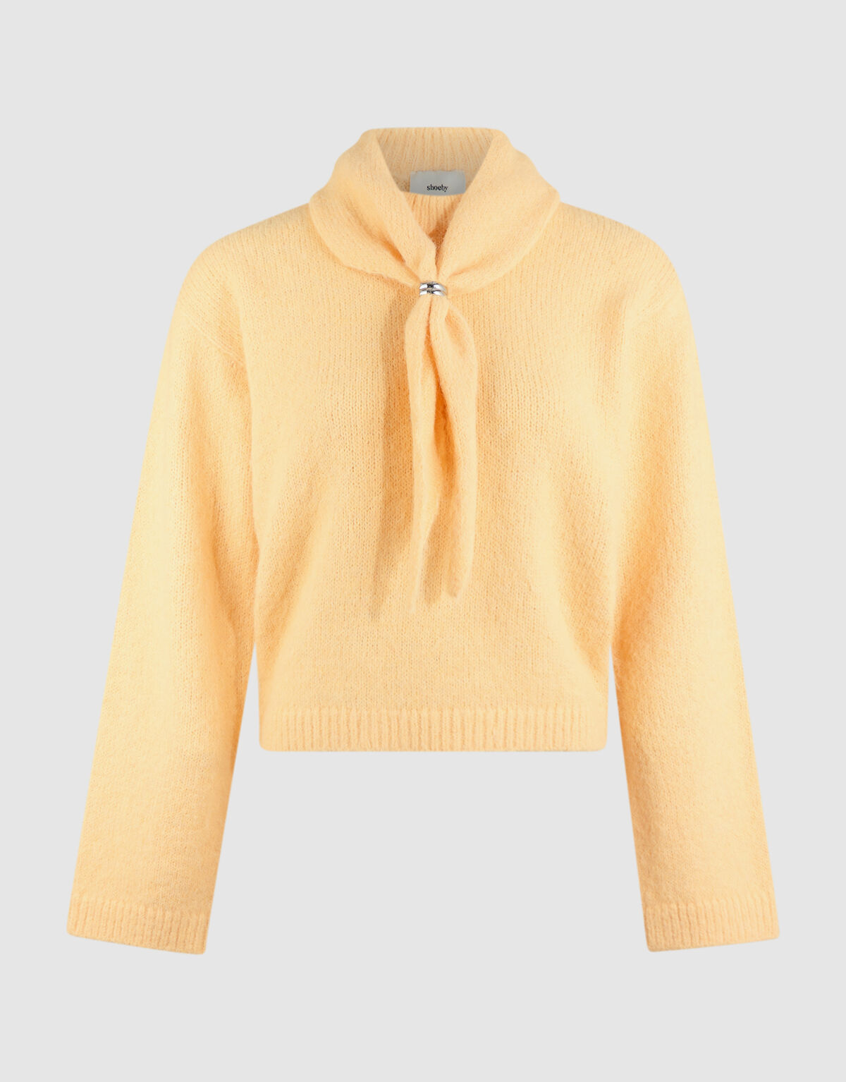 Fluffy Scarf Strickpullover Gelb SHOEBY WOMEN