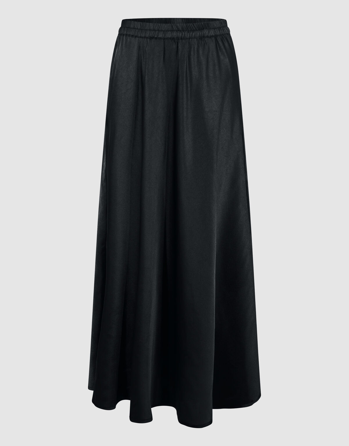 Satinstoff Maxi Rock Schwarz SHOEBY WOMEN