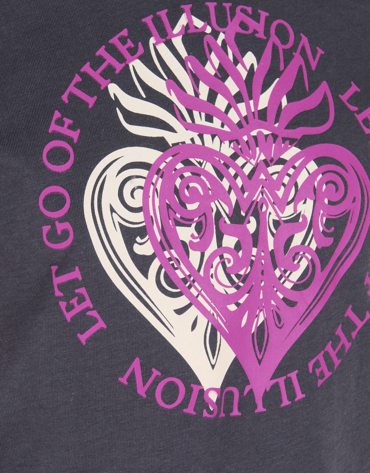 Bedrucktes T-Shirt in lockerer Passform Dunkelgrau SHOEBY GIRLS