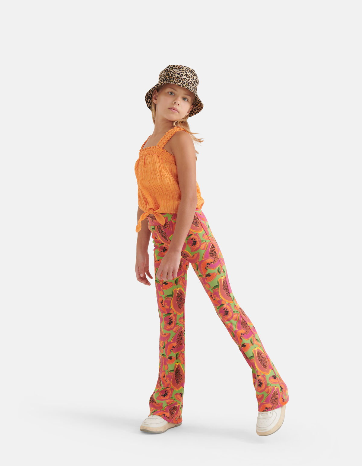 Seersucker-Top Orange SHOEBY GIRLS